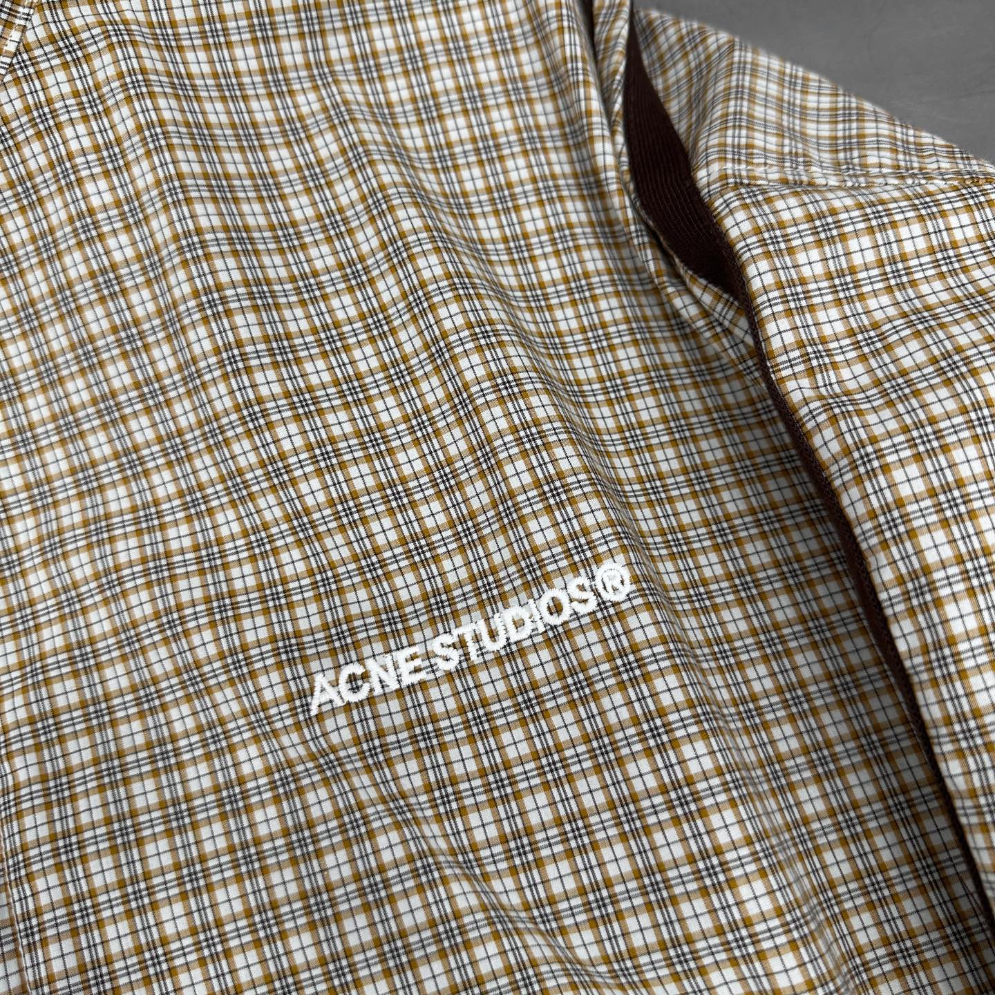  Acne ｜ 新款休闲上衣，经典刺绣标，手工车杠工艺，进口格子全棉面料，男女同款，尺码sml