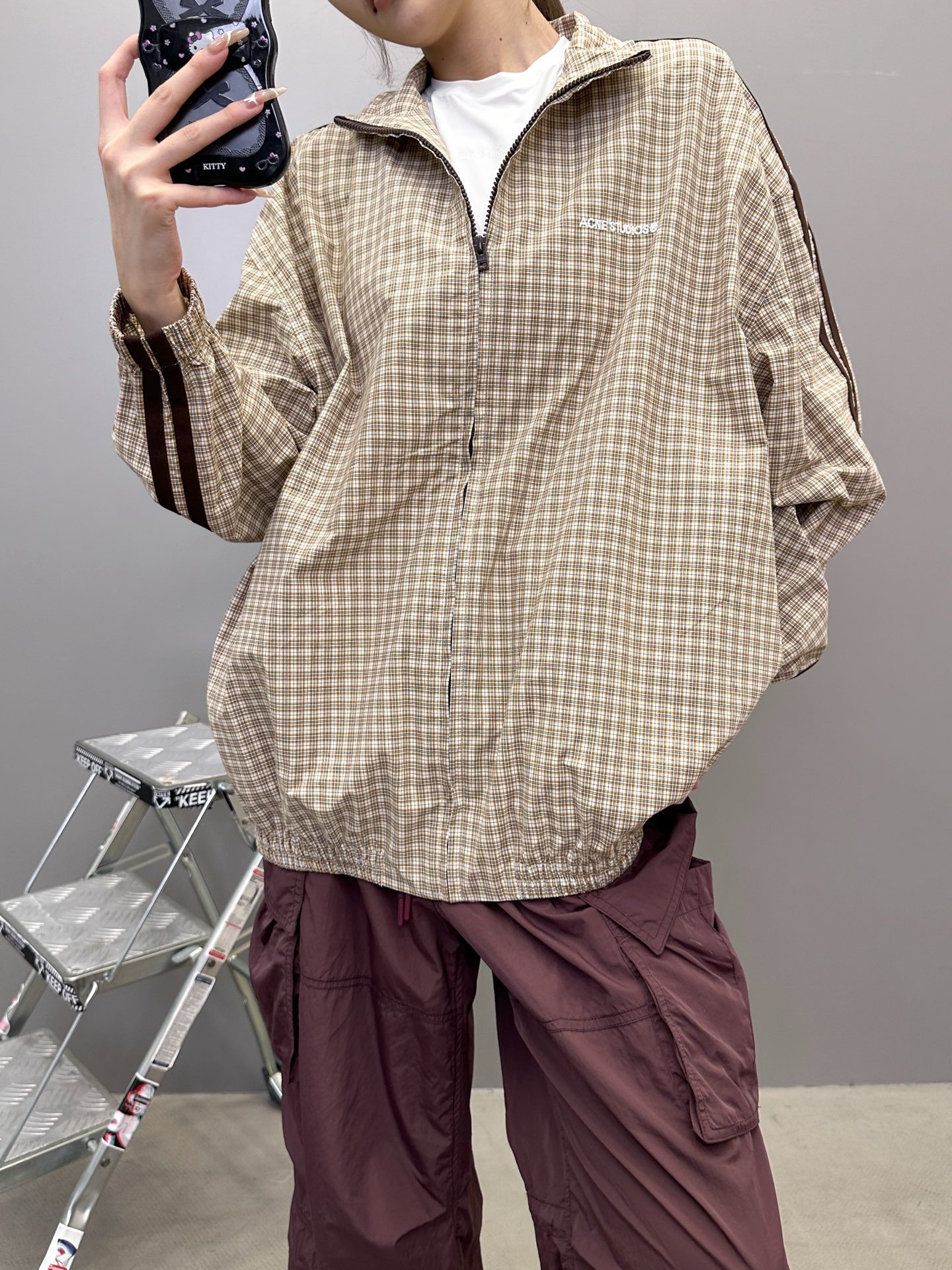  Acne ｜ 新款休闲上衣，经典刺绣标，手工车杠工艺，进口格子全棉面料，男女同款，尺码sml