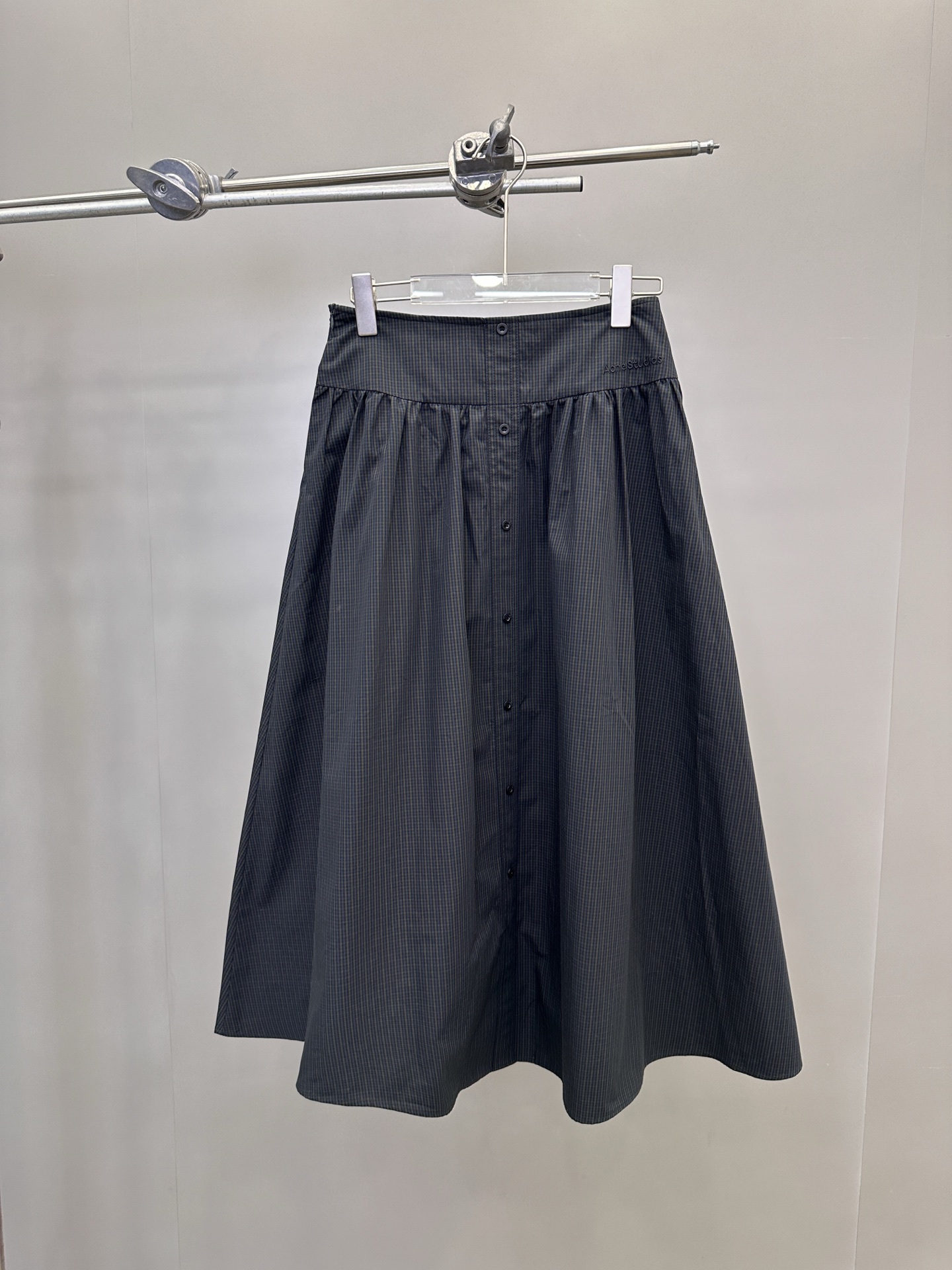  Acne ｜ 新款休闲半裙，经典刺绣标加进口全棉格子面料，休闲时尚，尺码sml