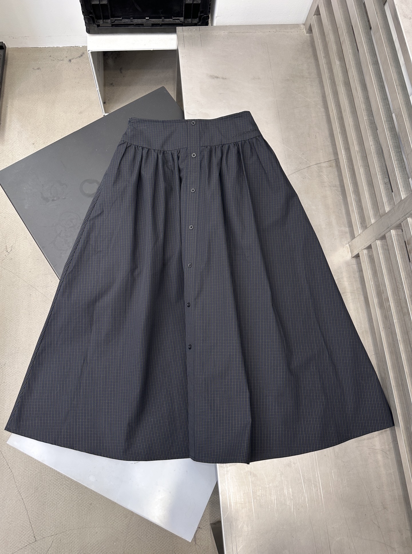  Acne ｜ 新款休闲半裙，经典刺绣标加进口全棉格子面料，休闲时尚，尺码sml