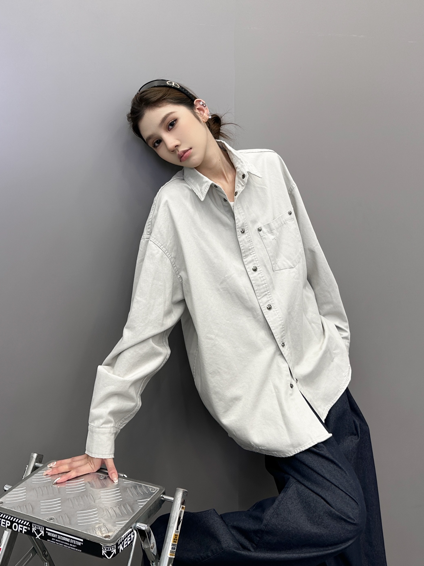  克罗心 ｜ 新款衬衣，成衣洗水吊磨喷色工艺，100%高密棉布，男女同款，尺码sml