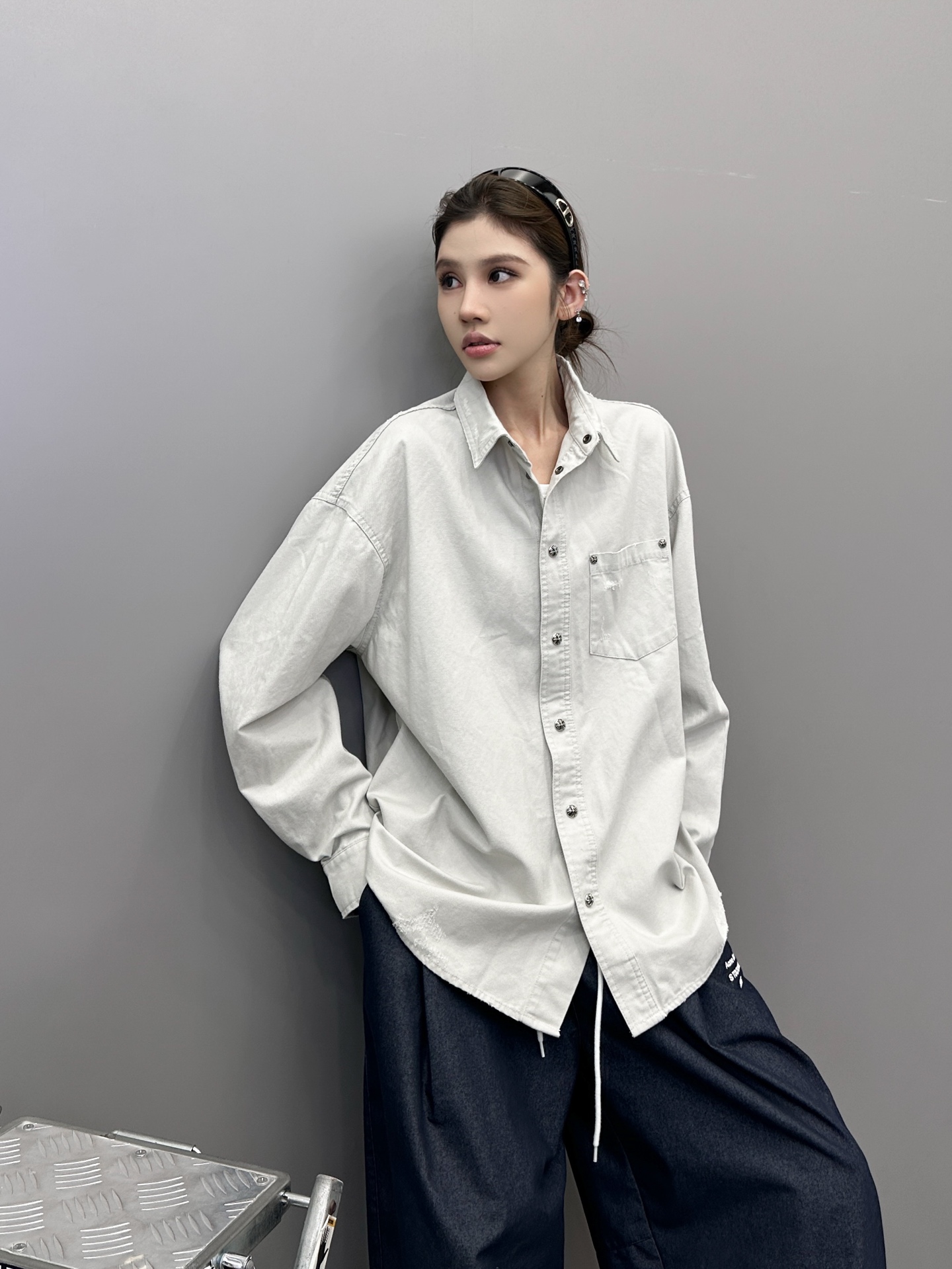  克罗心 ｜ 新款衬衣，成衣洗水吊磨喷色工艺，100%高密棉布，男女同款，尺码sml