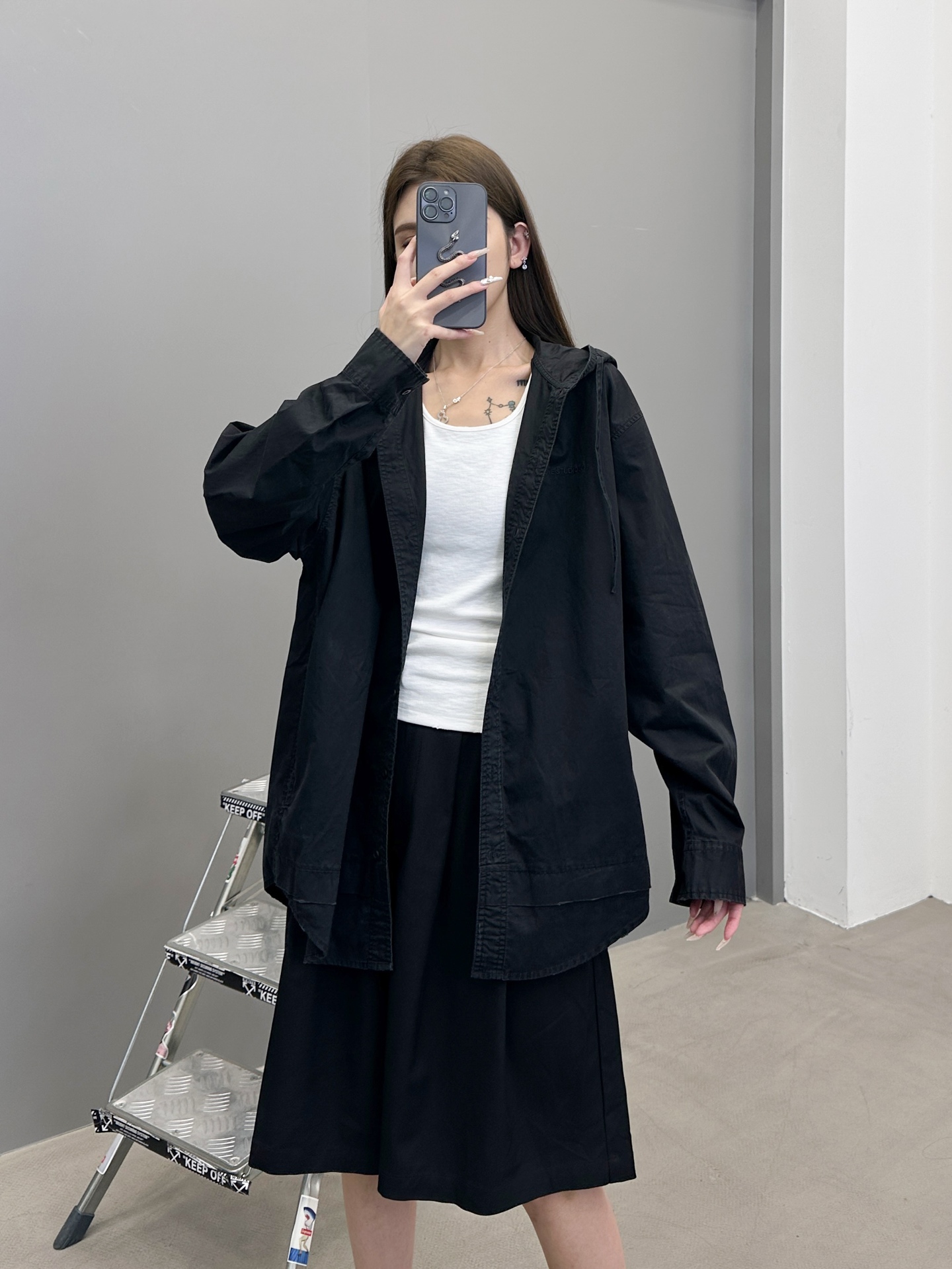  巴黎 ｜ 新款衬衣外套，成衣洗水加经典刺绣标，日本进口高密棉布，男女同款，尺码sml