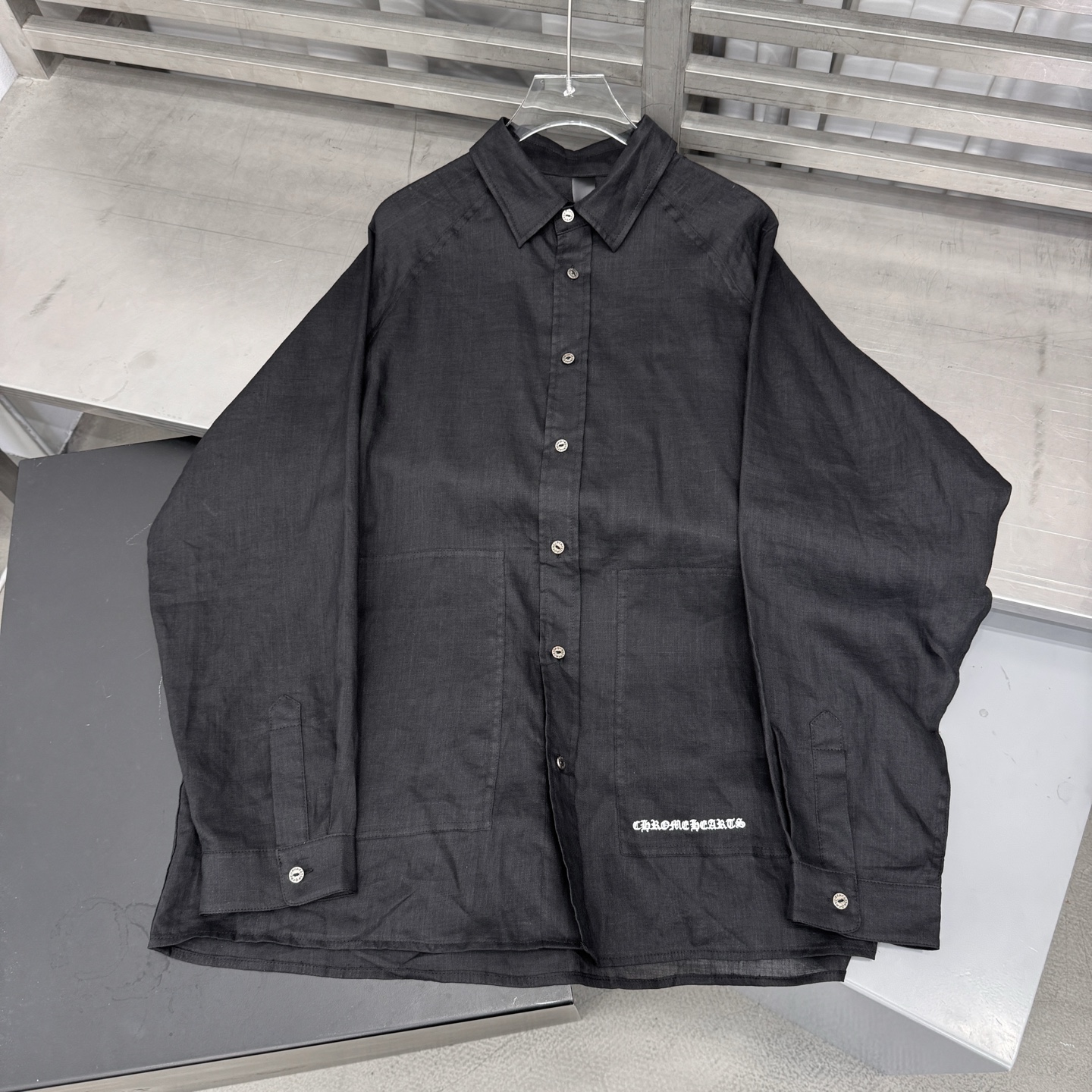  克罗心 ｜ 新款衬衣，日本进口全麻面料，经典五金扣刺绣标，男女同款，尺码sml