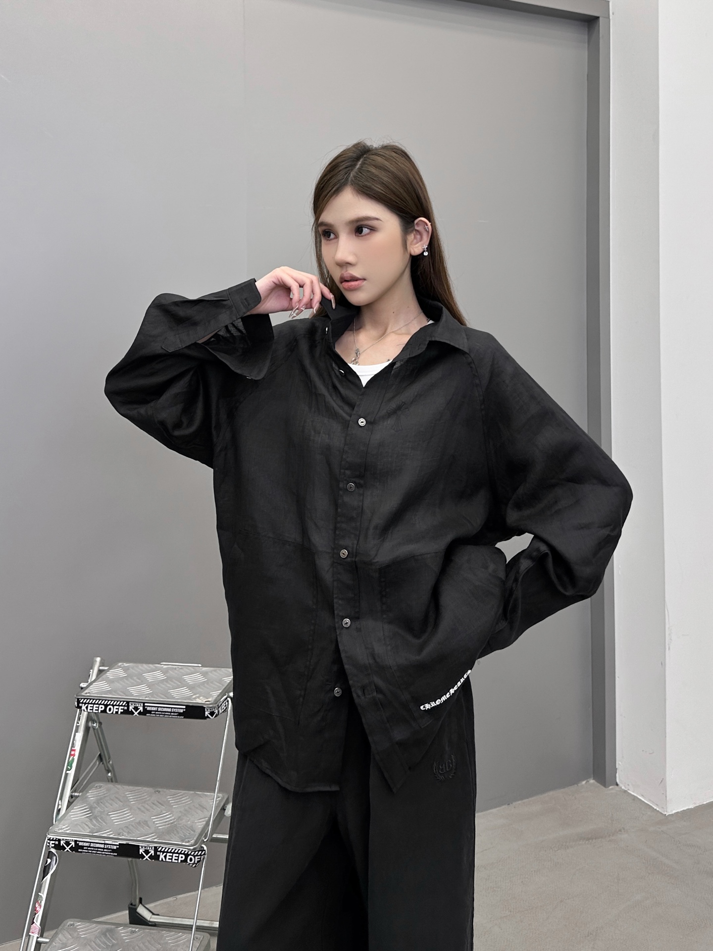  克罗心 ｜ 新款衬衣，日本进口全麻面料，经典五金扣刺绣标，男女同款，尺码sml