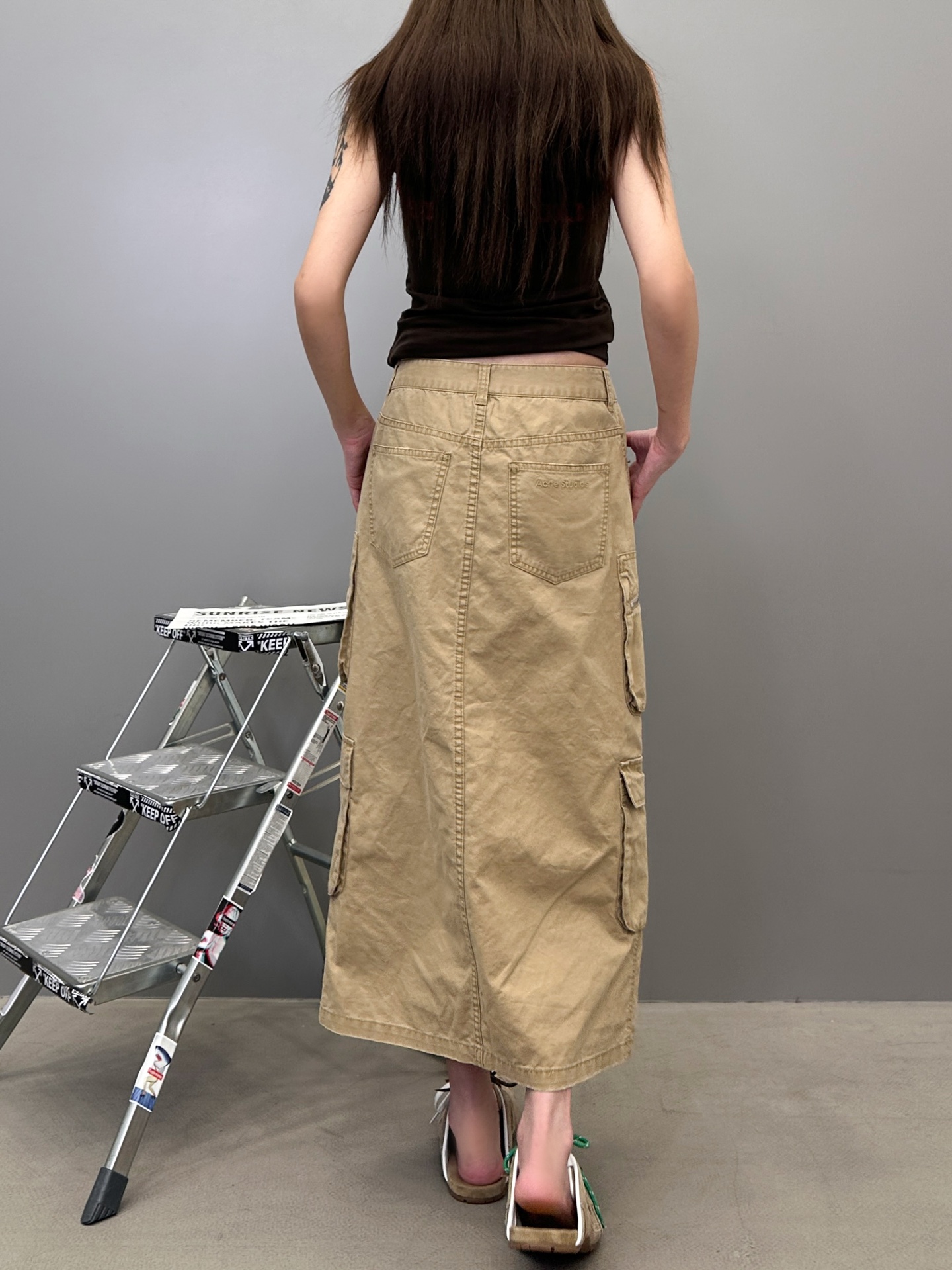  Acne ｜ 新款工装半裙，成衣洗水吊磨做旧工艺，复杂多口袋结构工装款式，进口全棉面料，尺码sml