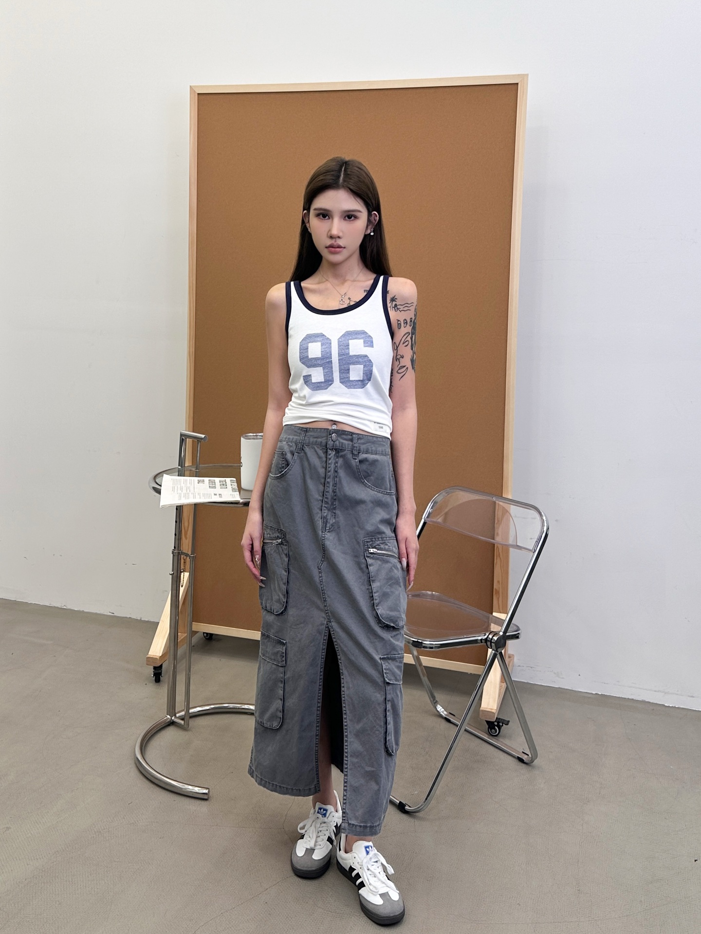  Acne ｜ 新款工装半裙，成衣洗水吊磨做旧工艺，复杂多口袋结构工装款式，进口全棉面料，尺码sml