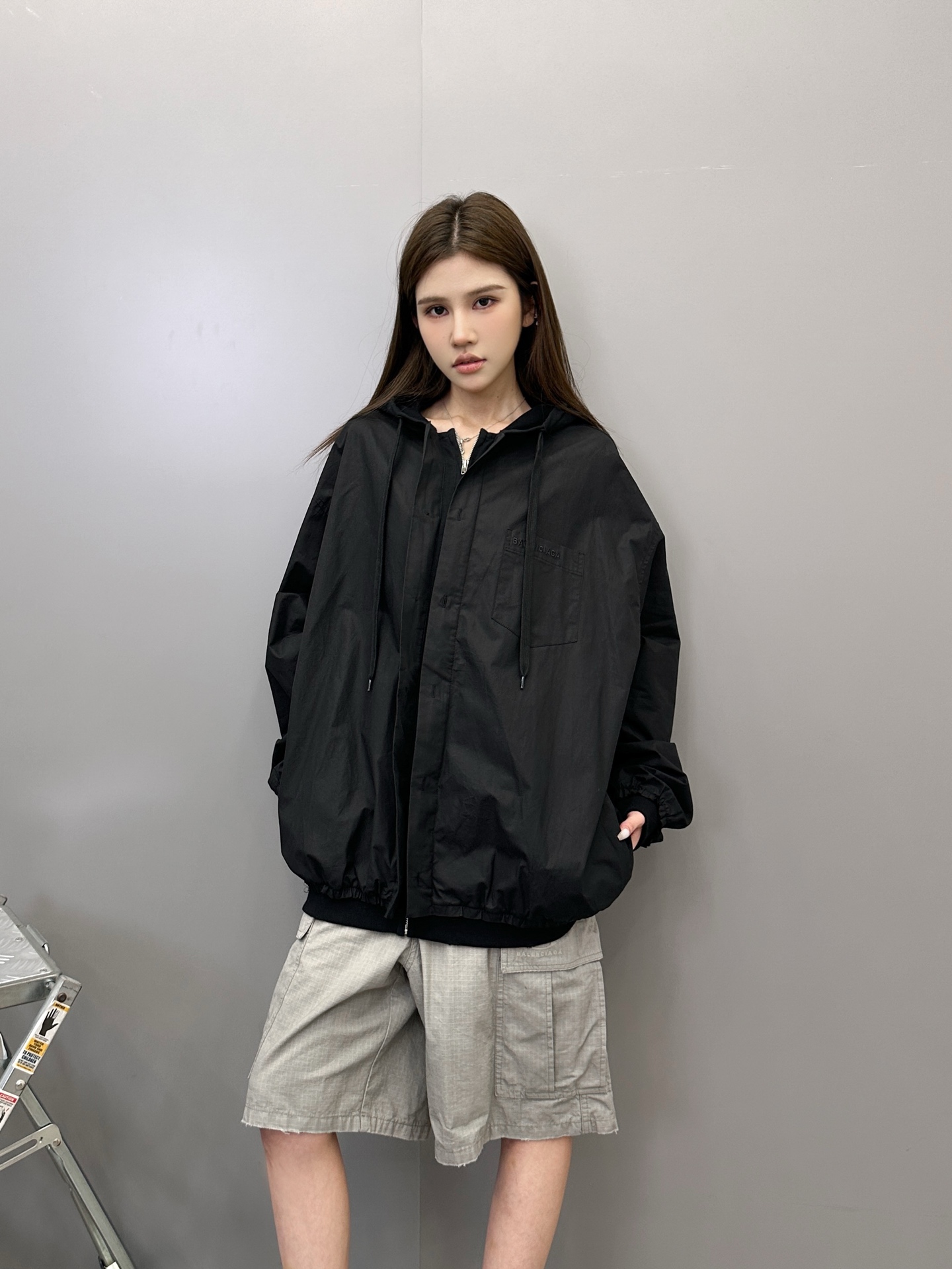  巴黎 ｜ 新款开衫，成衣洗水吊磨工艺加针织梭织拼接，经典刺绣标，男女同款，尺码sml