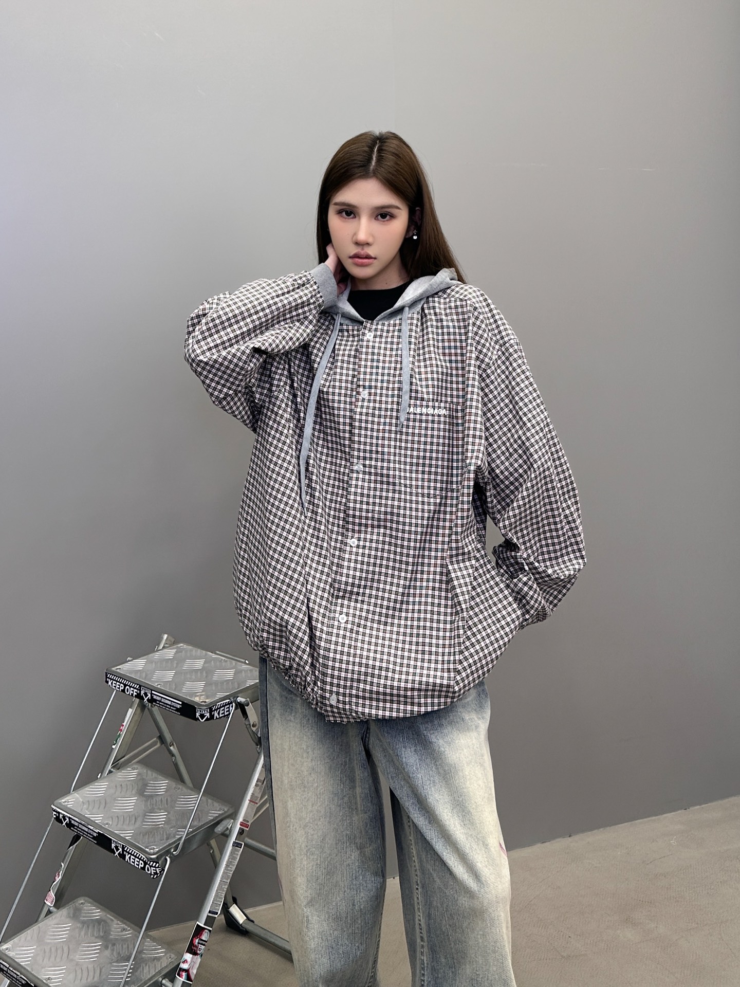  巴黎 ｜ 新款开衫，成衣洗水吊磨工艺加针织梭织拼接，经典刺绣标，男女同款，尺码sml