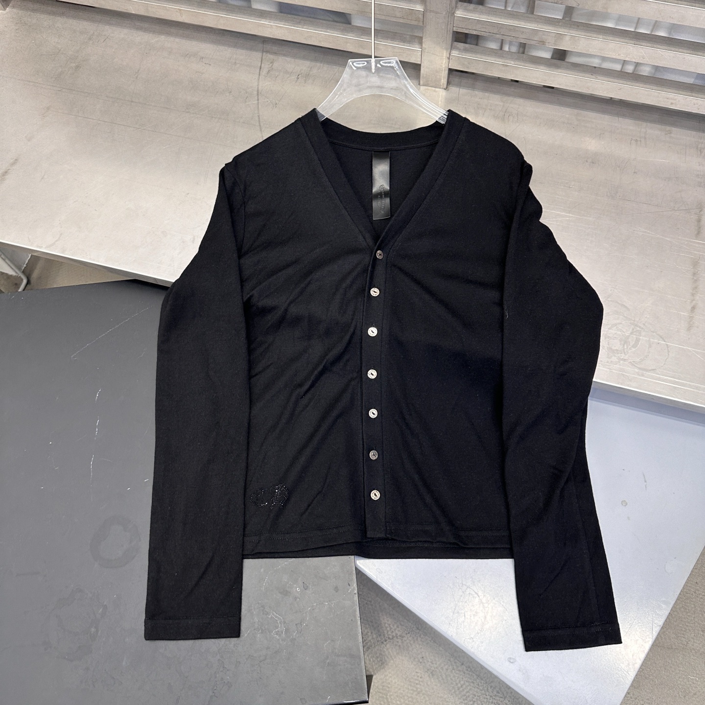 克罗心 ｜ 新款开衫，成衣洗水加烫钻工艺，进口羊毛混纺面料，尺码sml