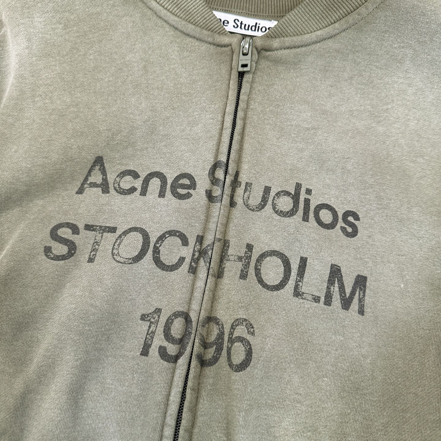 Acne ｜ 新款开衫卫衣，成衣洗水喷色吊磨工艺加对位印花，男女同款，尺码sml