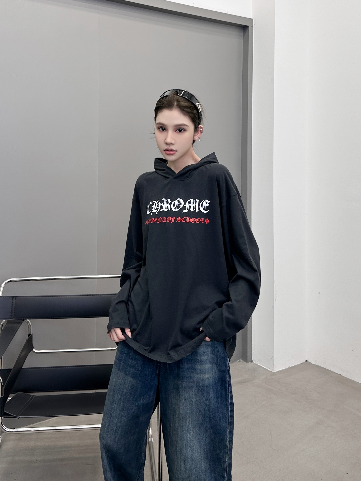 克罗心 ｜ 新款长袖t，成衣洗水吊磨工艺加前后印花，日本进口亚麻棉面料，男女同款，尺码sml