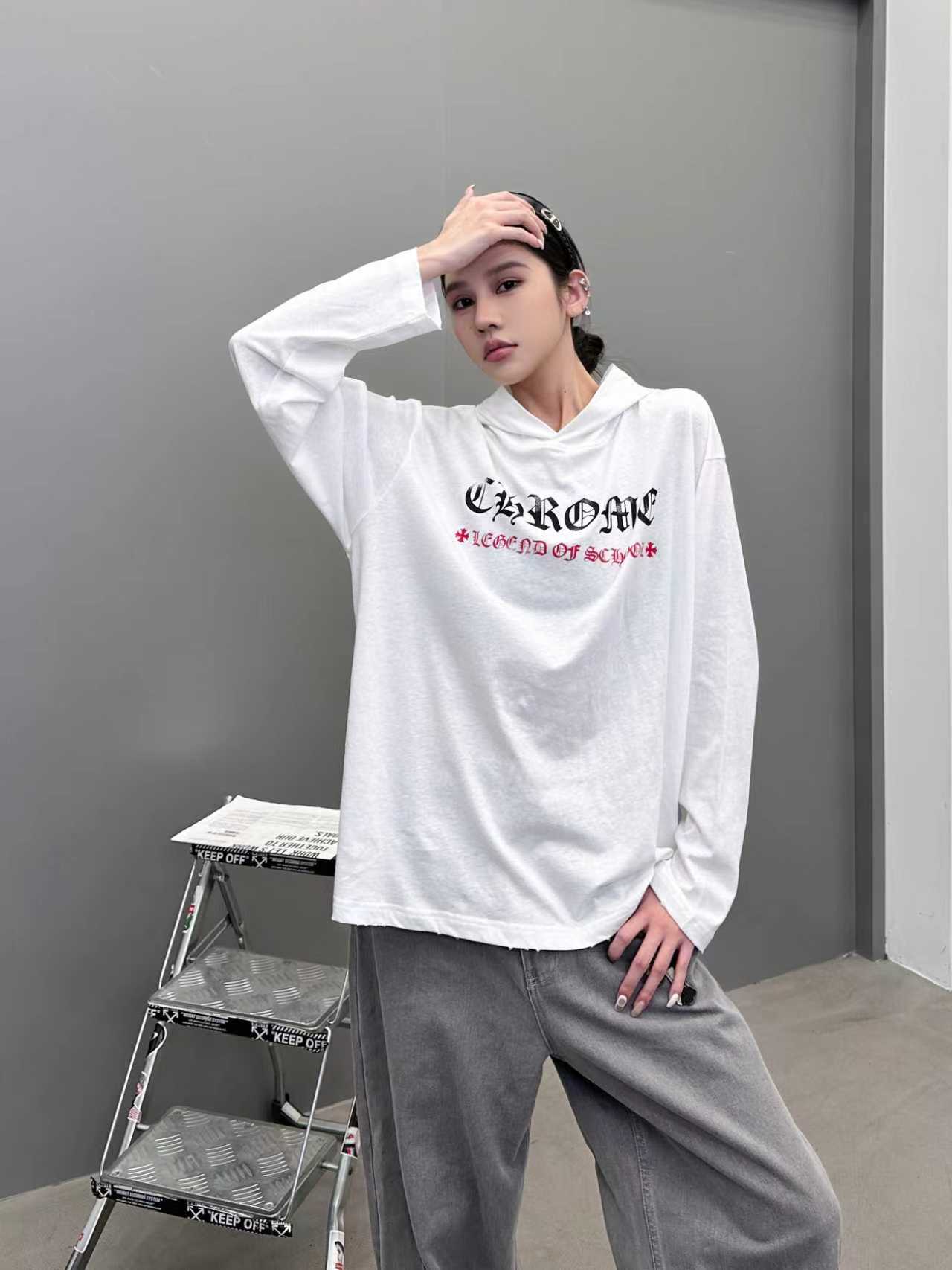 克罗心 ｜ 新款长袖t，成衣洗水吊磨工艺加前后印花，日本进口亚麻棉面料，男女同款，尺码sml