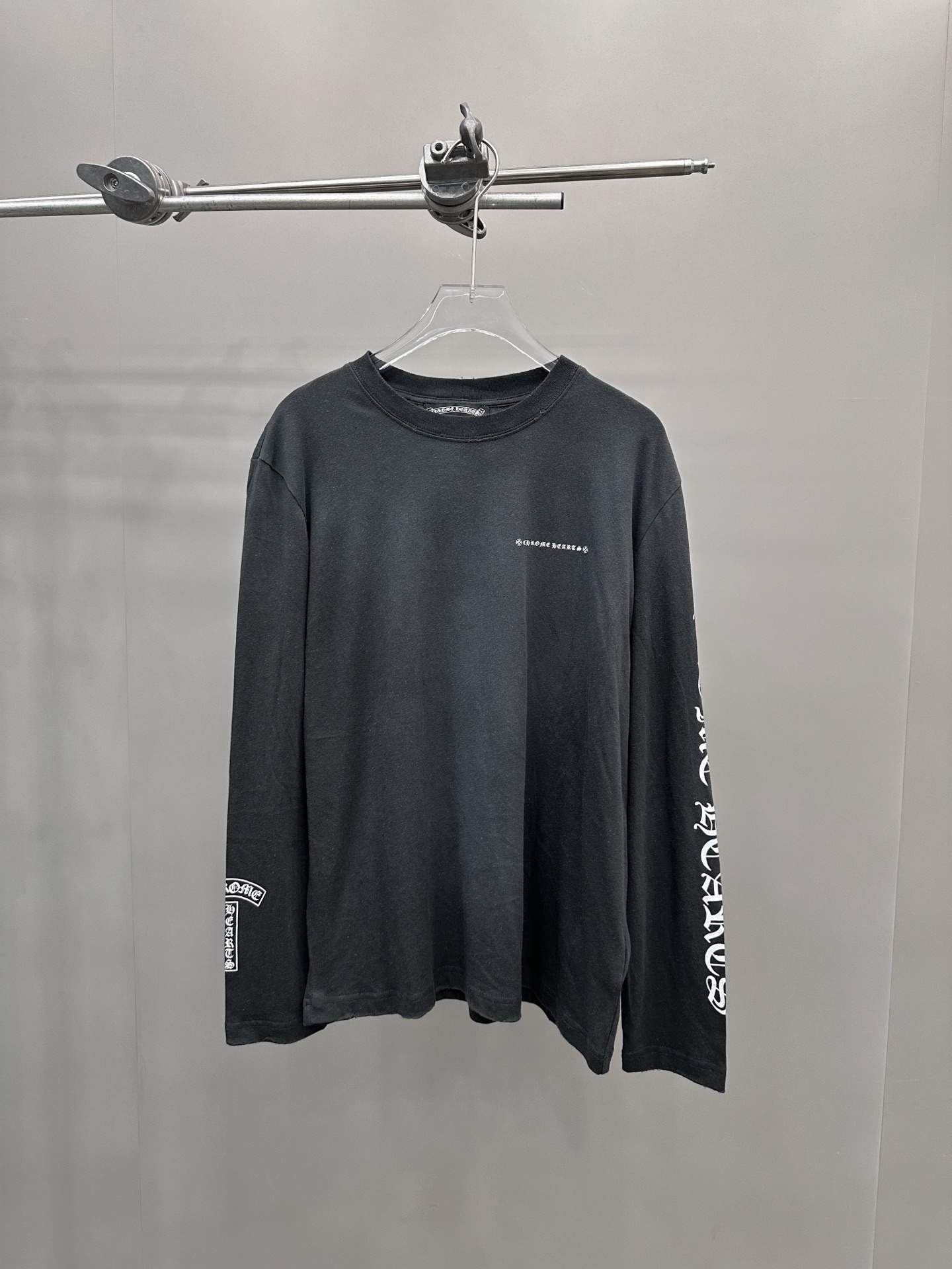 克罗心 ｜ 新款长袖t，成衣洗水喷色吊磨工艺加5处印花，男女同款，尺码sml