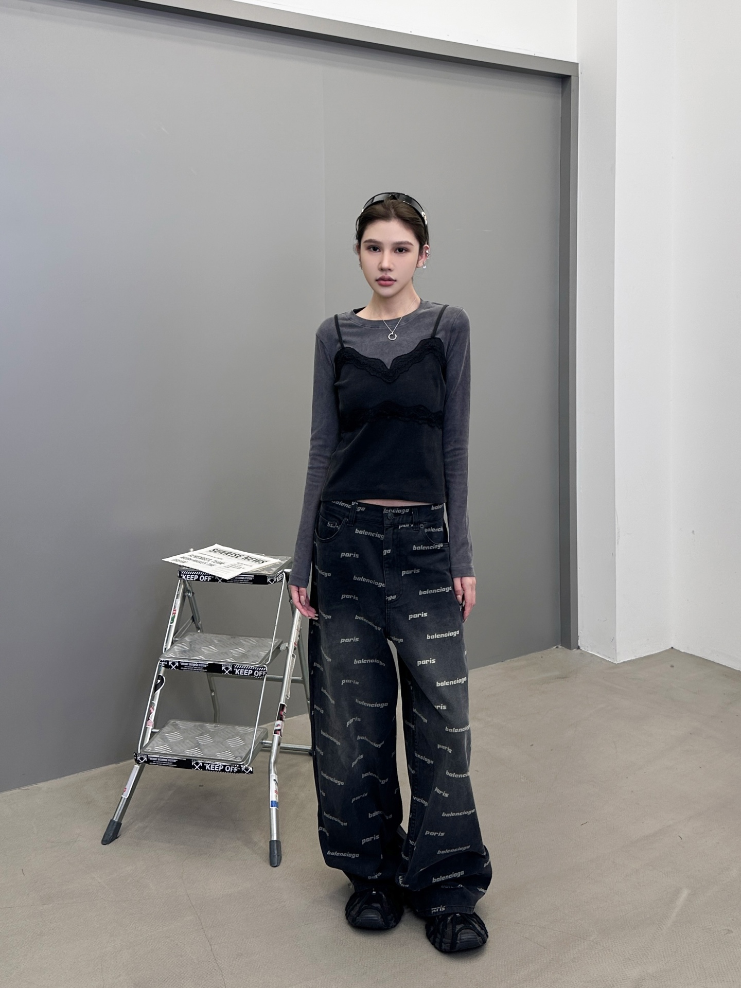 巴黎 ｜ 新款洗水牛仔裤，成衣坯布印花加洗水喷色工艺，男女同款，尺码sml