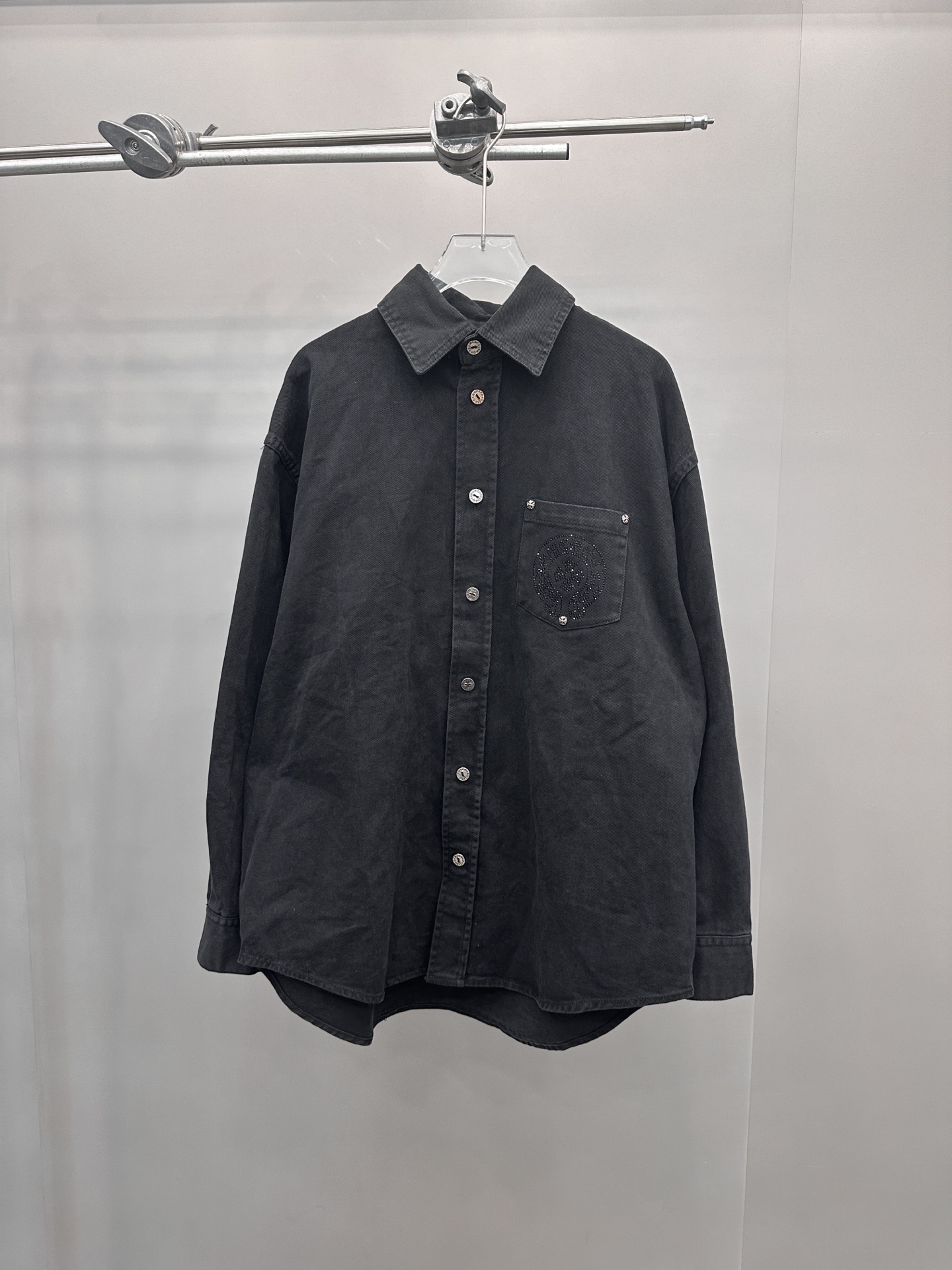 克罗心 ｜ 新款衬衣，成衣洗水喷色烫钻工艺，男女同款，尺码sml