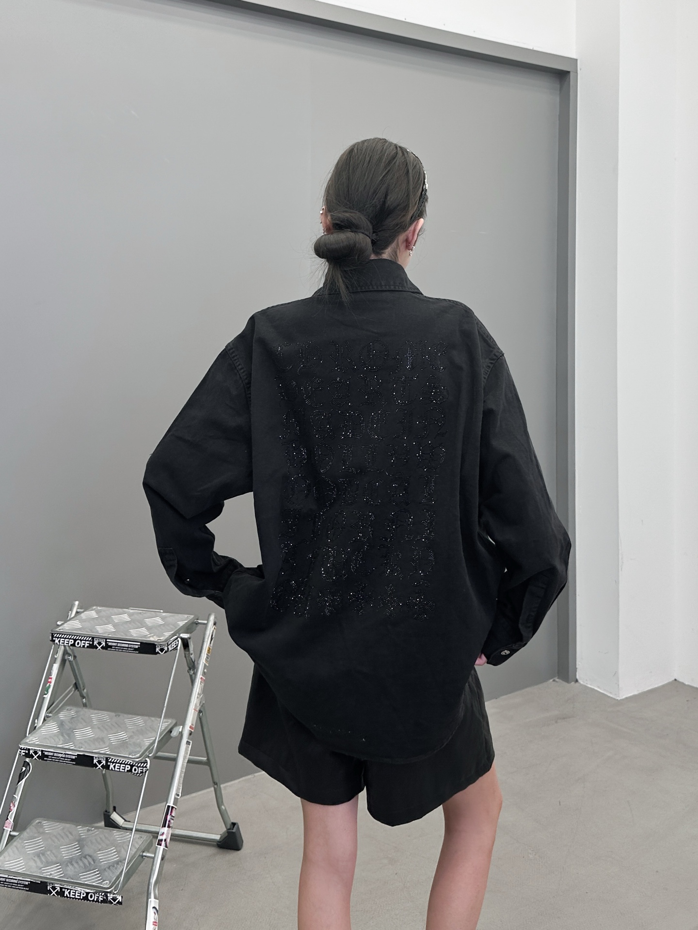 克罗心 ｜ 新款衬衣，成衣洗水喷色烫钻工艺，男女同款，尺码sml