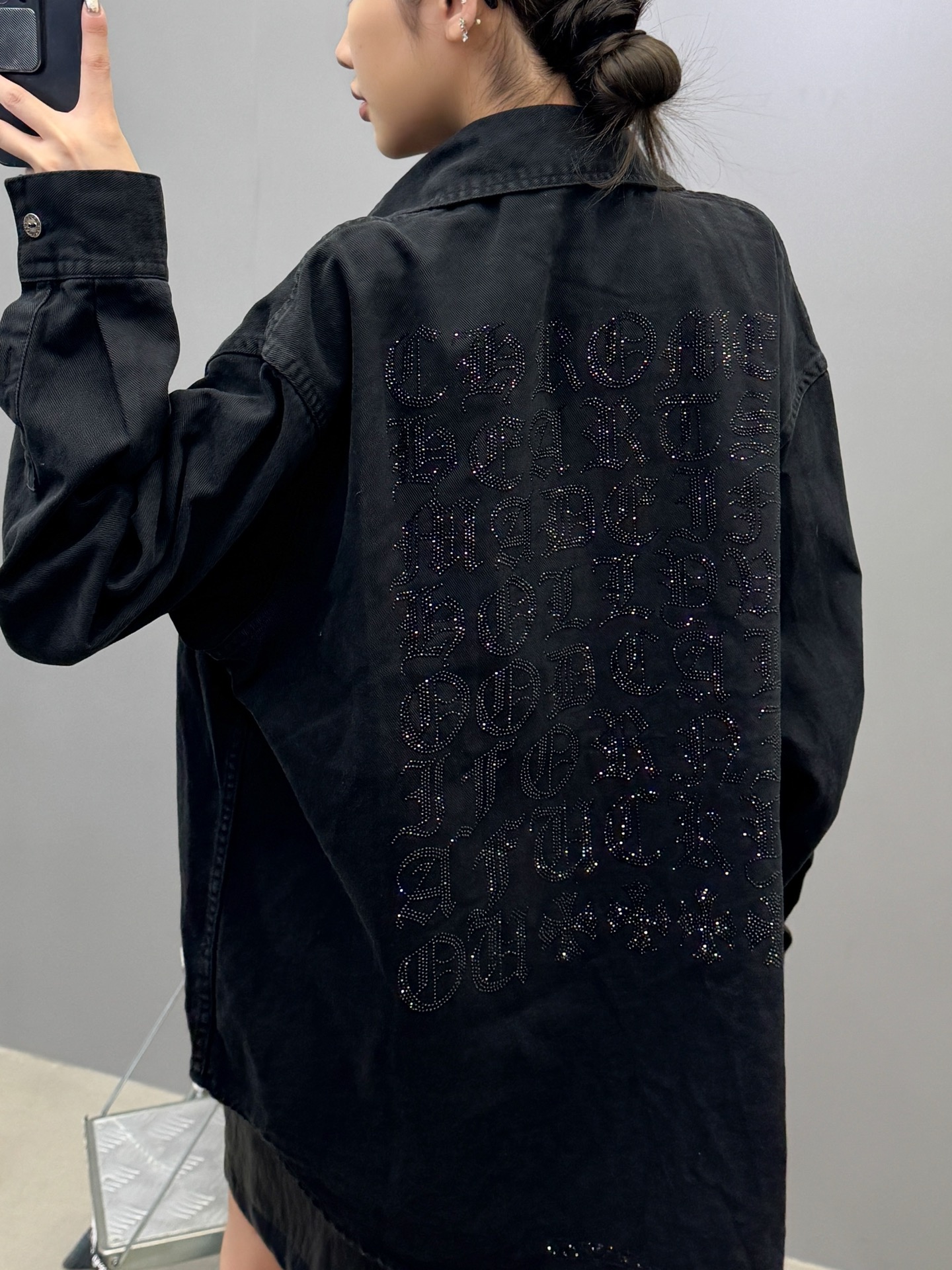 克罗心 ｜ 新款衬衣，成衣洗水喷色烫钻工艺，男女同款，尺码sml