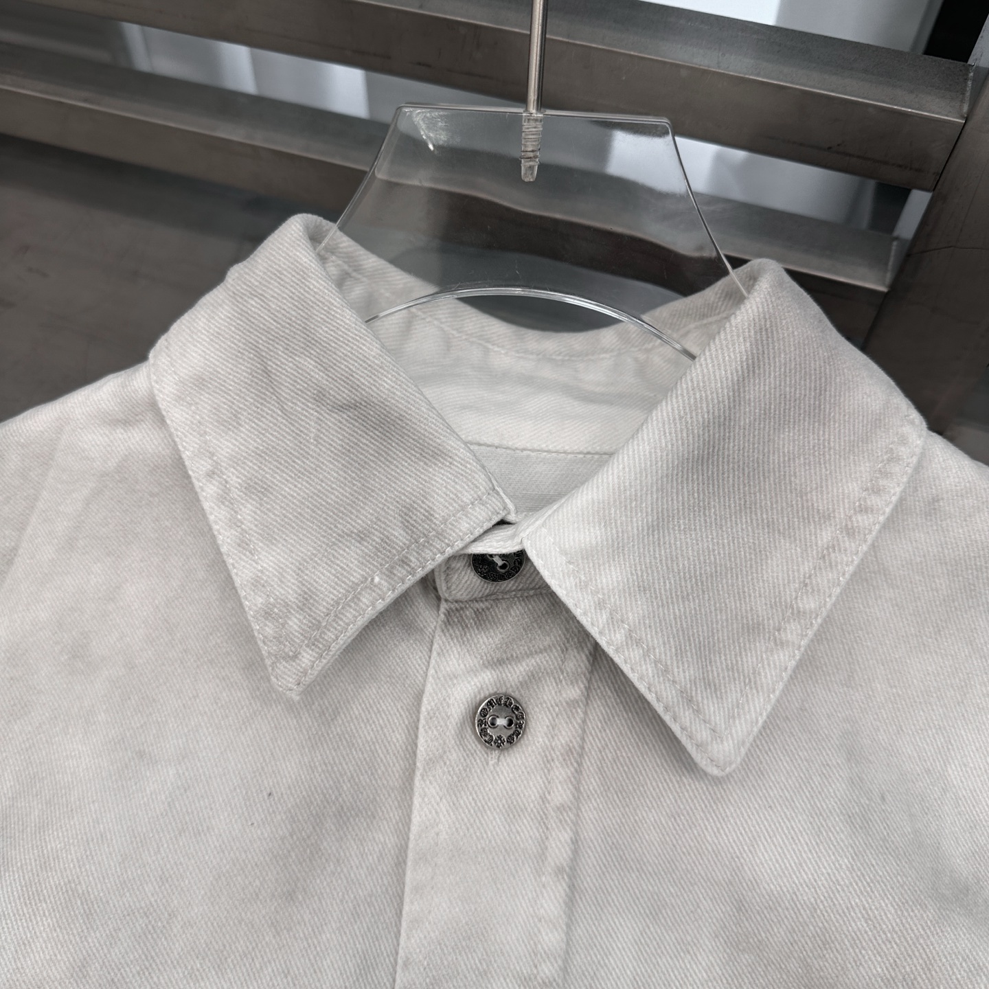 克罗心 ｜ 新款衬衣，成衣洗水喷色烫钻工艺，男女同款，尺码sml