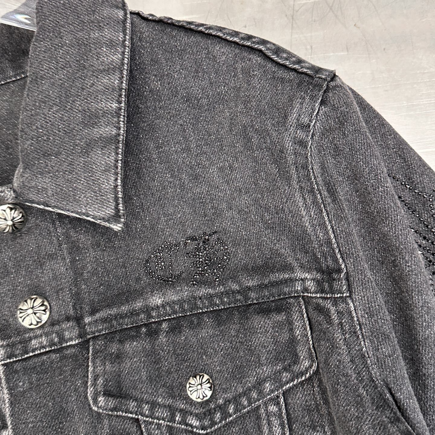 克罗心 ｜ 新款牛仔小上衣，成衣洗水烫钻工艺，经典五金配饰，尺码sml