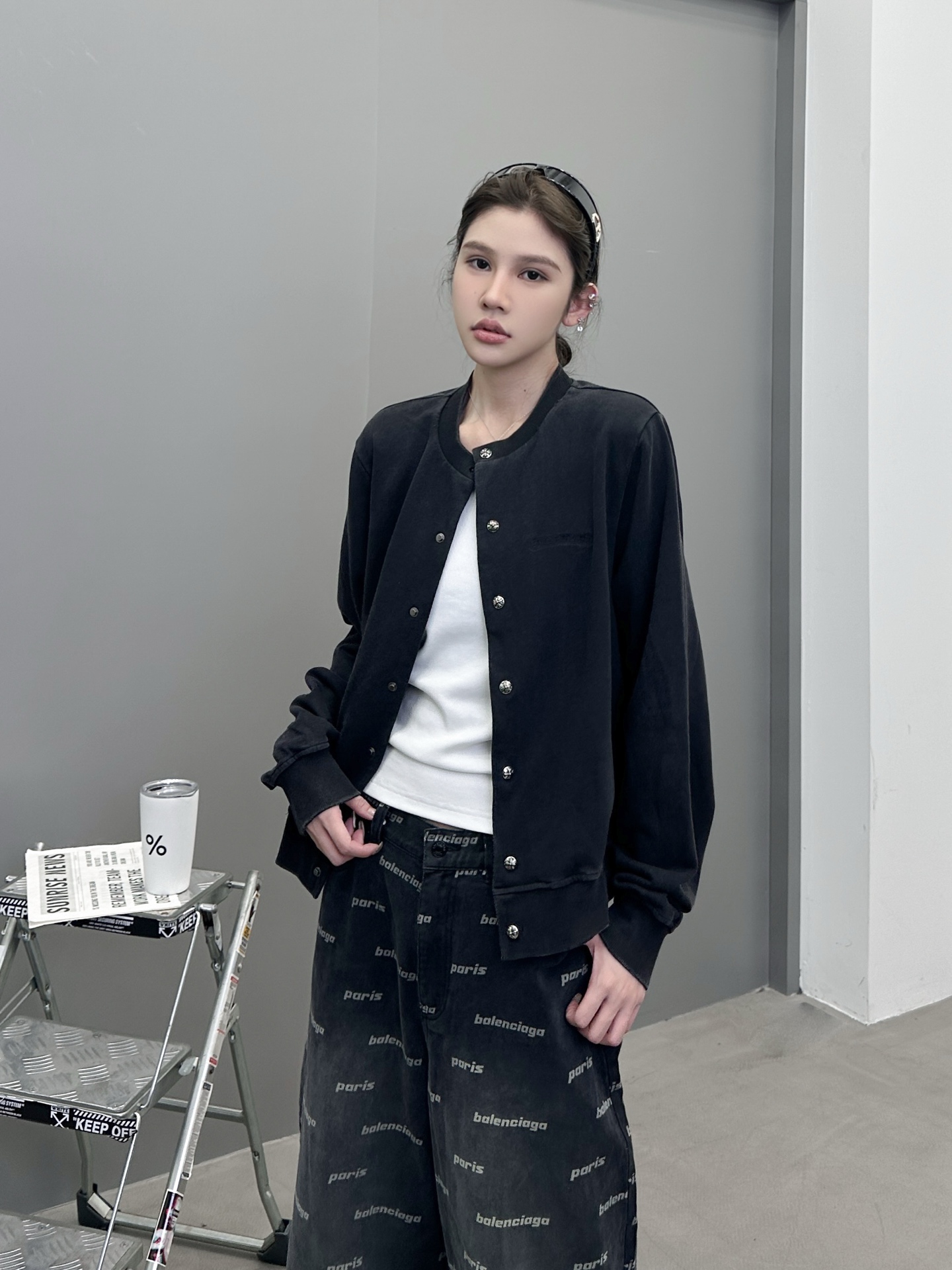 克罗心 ｜ 新款卫衣开衫，成衣洗水炒色吊磨工艺，前后经典刺绣标，男女同款，尺码sml