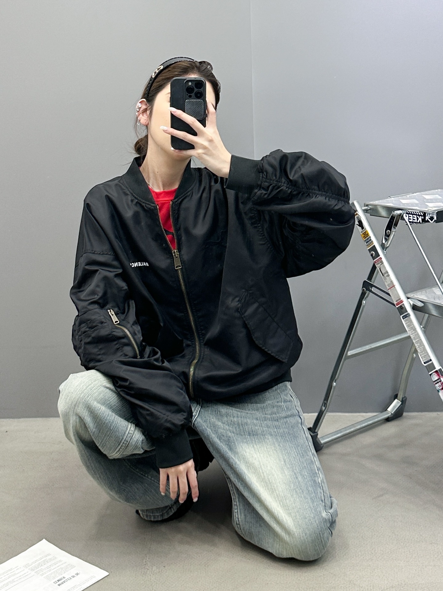 巴黎 ｜ 新款飞行员棉夹克，全身多处经典刺绣标，高密锦纶面料，休闲时尚，男女同款，尺码sml