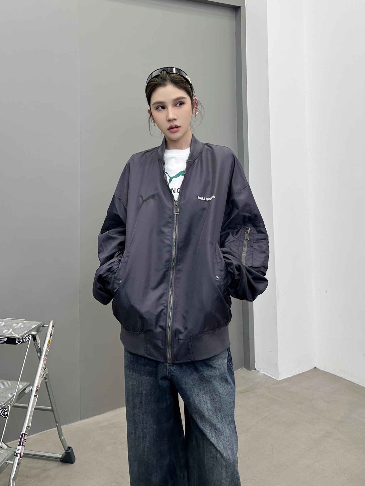 巴黎 ｜ 新款飞行员棉夹克，全身多处经典刺绣标，高密锦纶面料，休闲时尚，男女同款，尺码sml