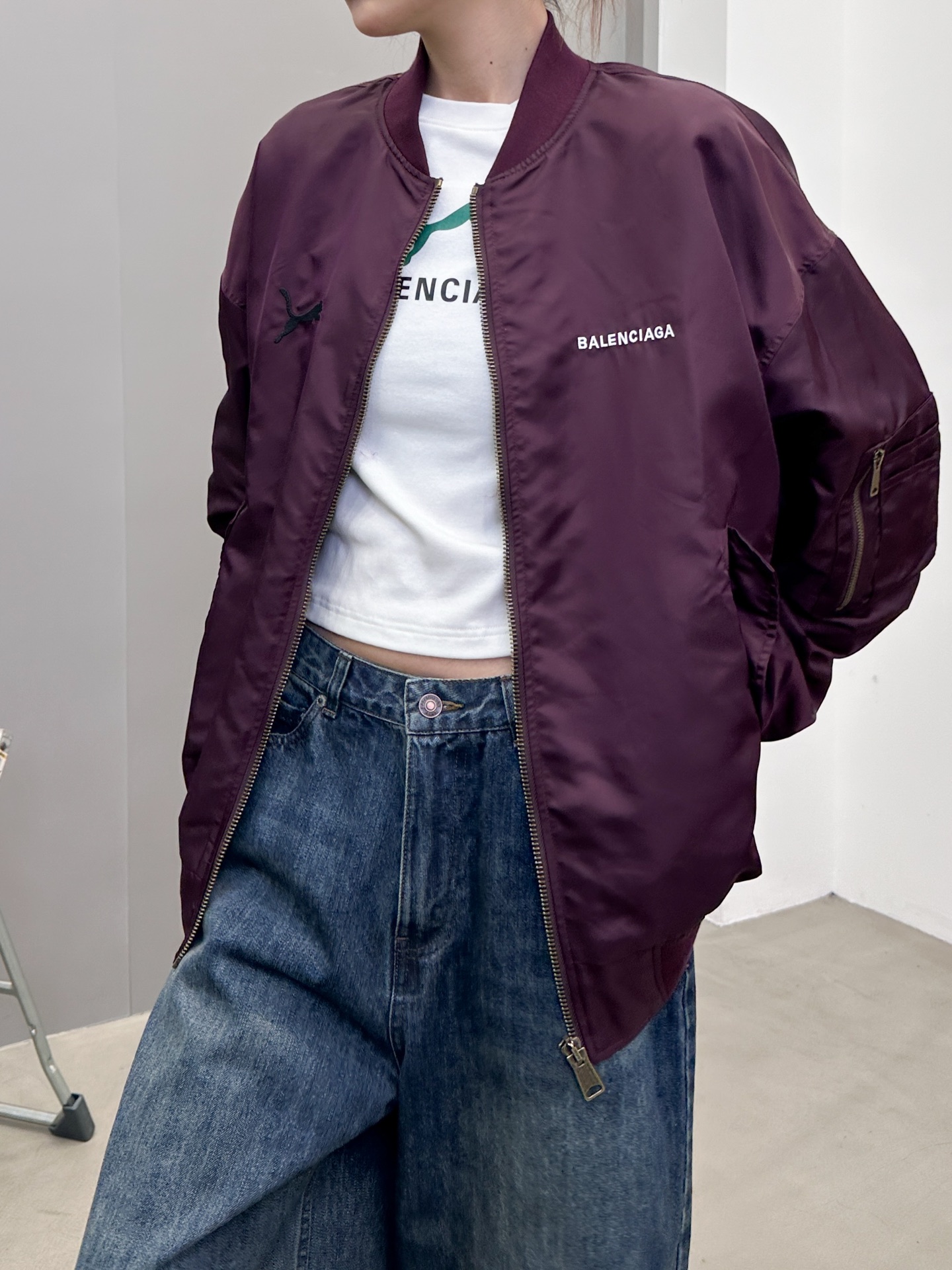 巴黎 ｜ 新款飞行员棉夹克，全身多处经典刺绣标，高密锦纶面料，休闲时尚，男女同款，尺码sml