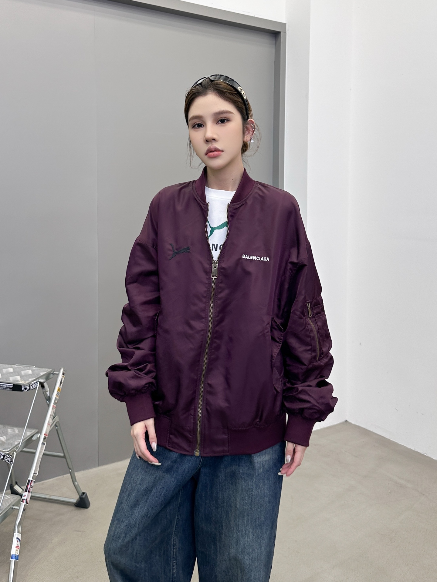 巴黎 ｜ 新款飞行员棉夹克，全身多处经典刺绣标，高密锦纶面料，休闲时尚，男女同款，尺码sml