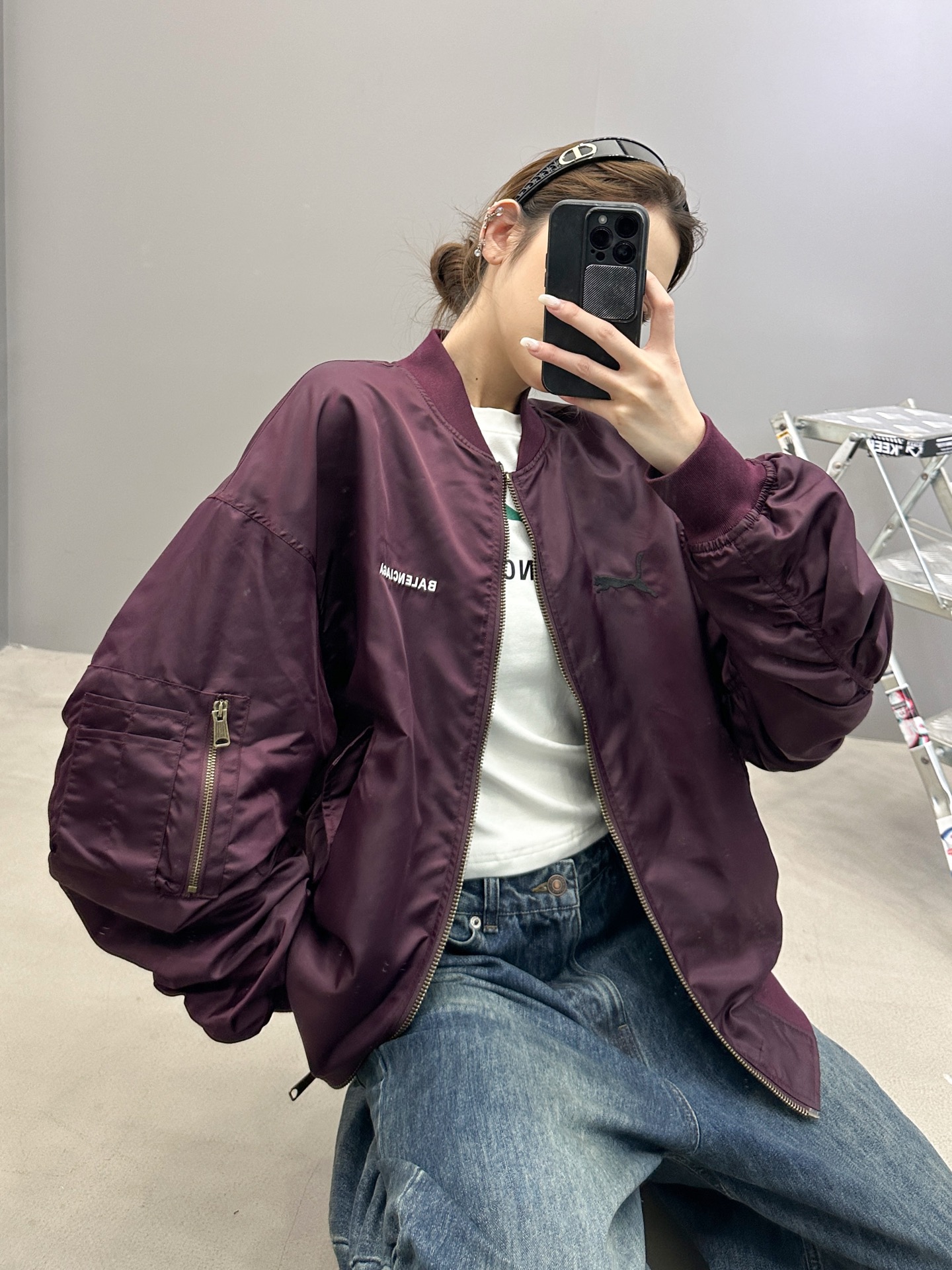 巴黎 ｜ 新款飞行员棉夹克，全身多处经典刺绣标，高密锦纶面料，休闲时尚，男女同款，尺码sml