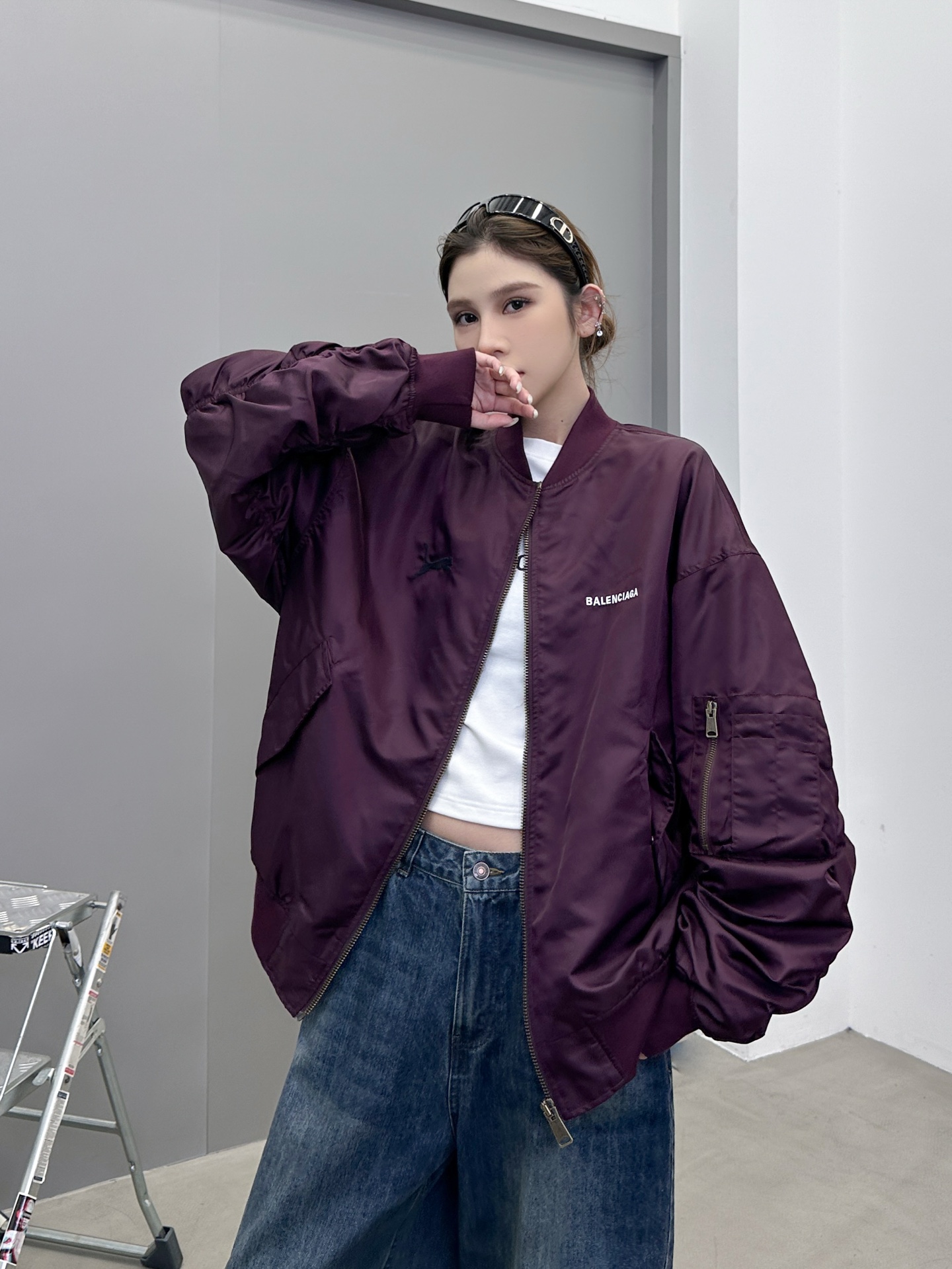 巴黎 ｜ 新款飞行员棉夹克，全身多处经典刺绣标，高密锦纶面料，休闲时尚，男女同款，尺码sml