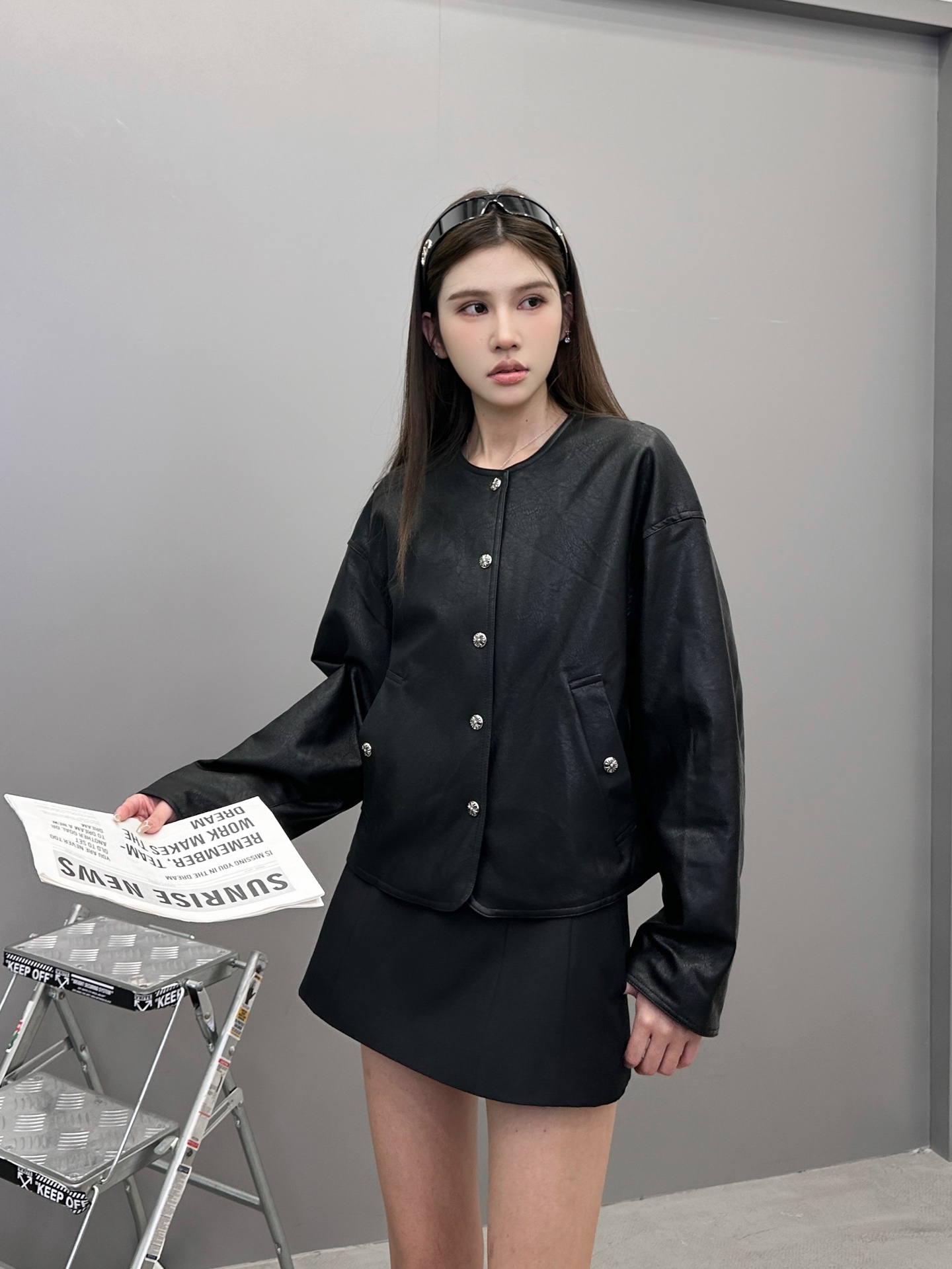 克罗心 ｜ 新款棉夹克，经典五金纽扣，进口环保pu面料棉夹克，尺码sml