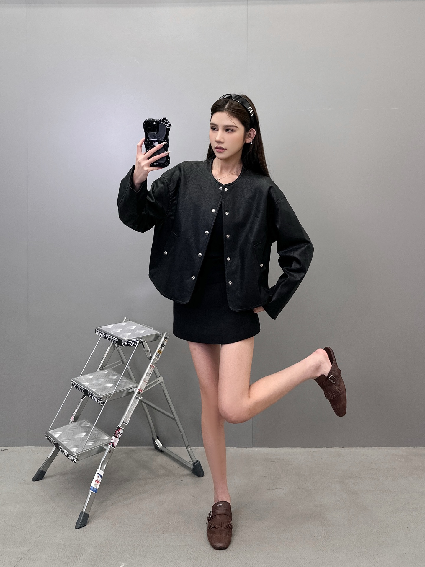 克罗心 ｜ 新款棉夹克，经典五金纽扣，进口环保pu面料棉夹克，尺码sml