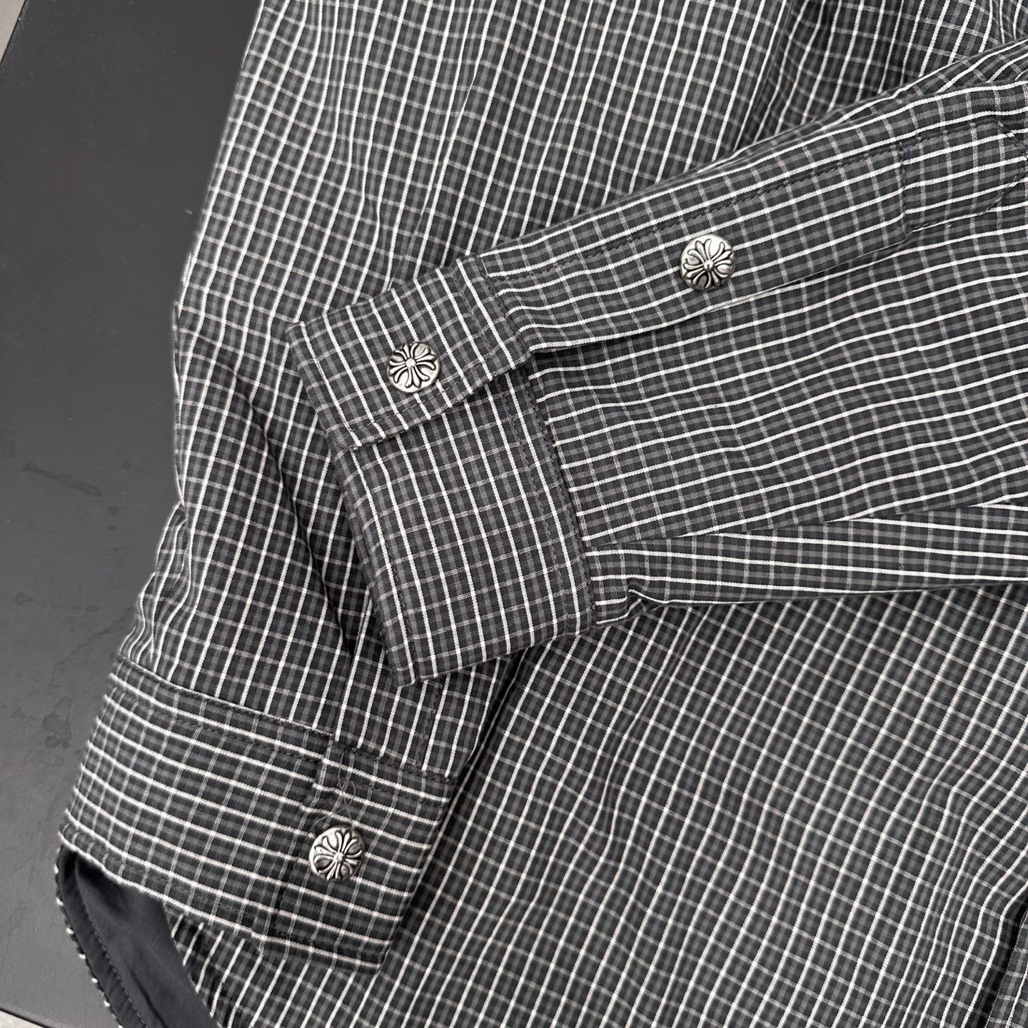 克罗心 ｜ 新款棉衬衣，经典多处印花标，全棉高密衬衣面料，衬衣棉服款式，男女同款，尺码sml