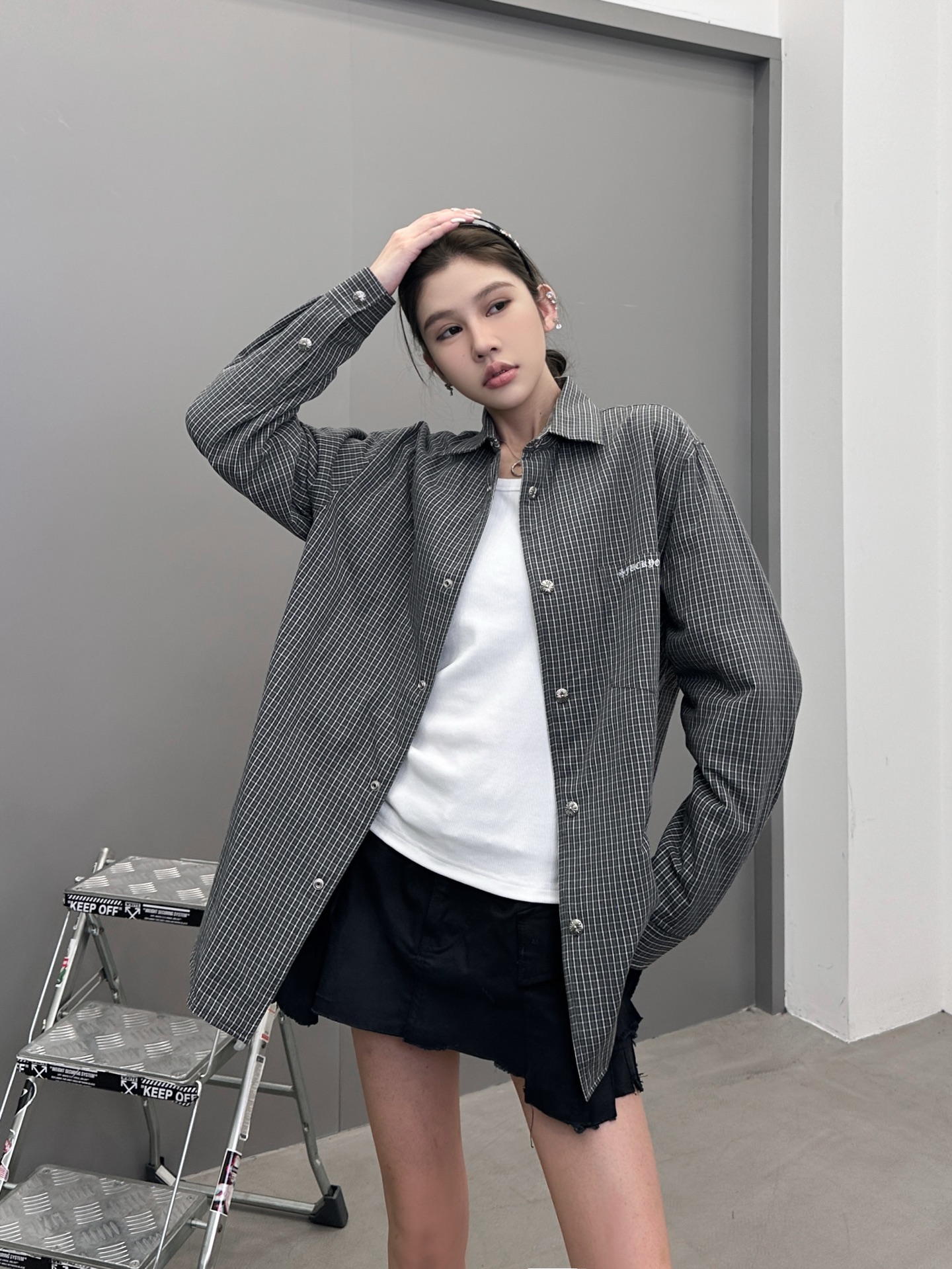 克罗心 ｜ 新款棉衬衣，经典多处印花标，全棉高密衬衣面料，衬衣棉服款式，男女同款，尺码sml