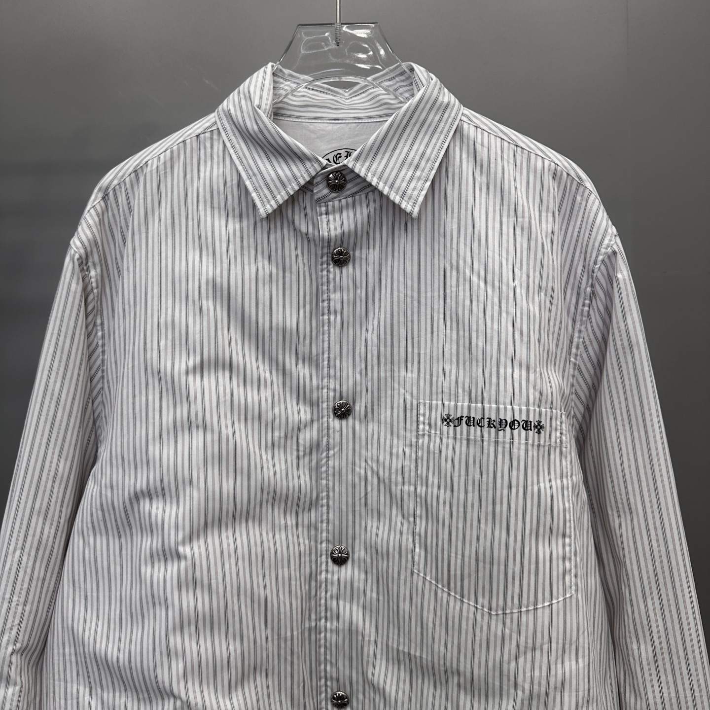 克罗心 ｜ 新款棉衬衣，经典多处印花标，全棉高密衬衣面料，衬衣棉服款式，男女同款，尺码sml