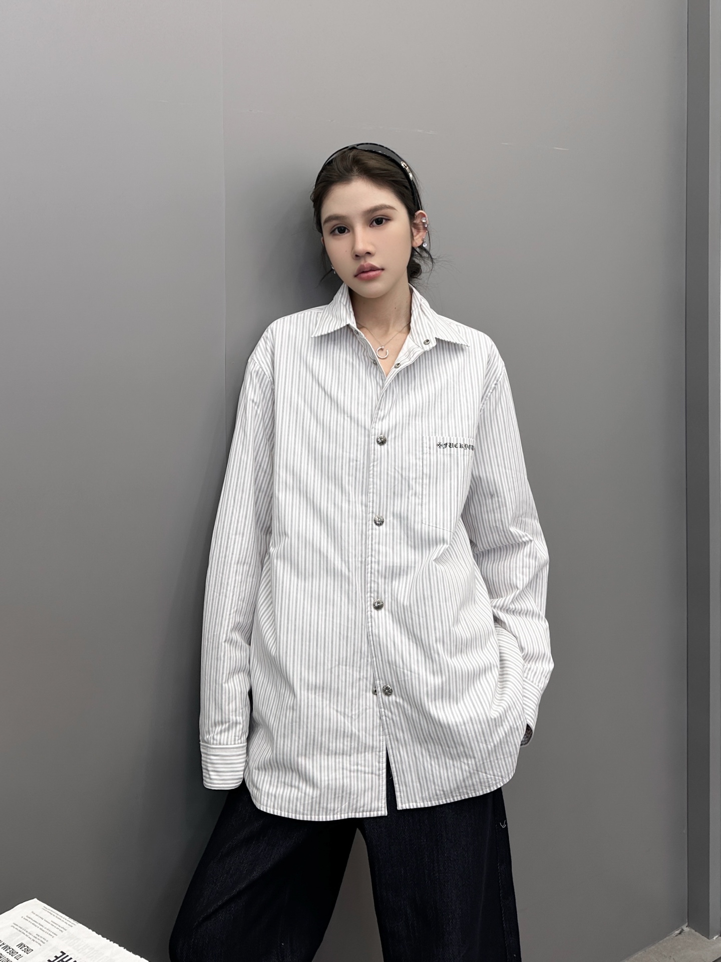 克罗心 ｜ 新款棉衬衣，经典多处印花标，全棉高密衬衣面料，衬衣棉服款式，男女同款，尺码sml