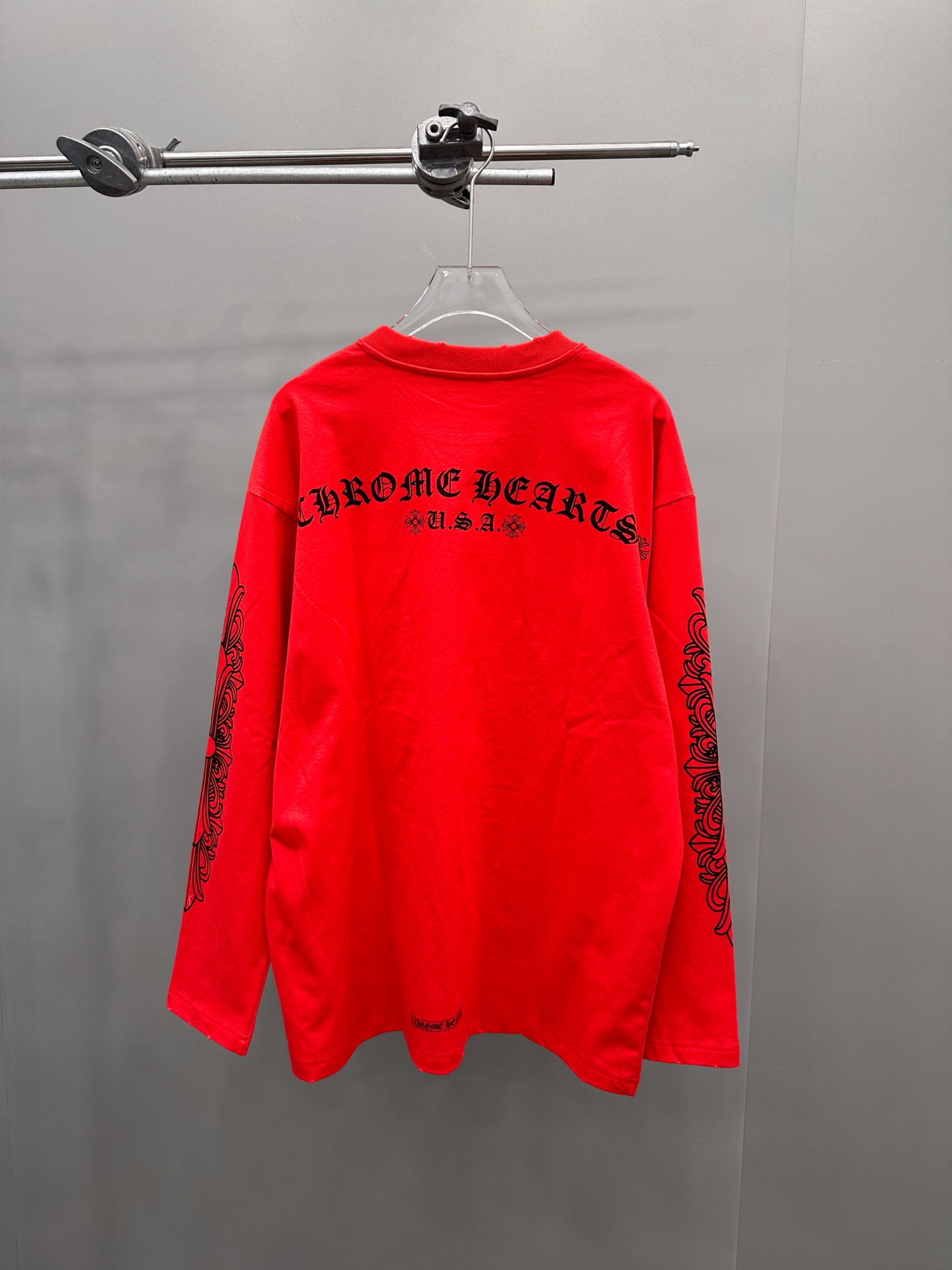 克罗心 ｜ 新款长袖t，成衣洗水吊磨工艺加6处印花，男女同款，尺码sml