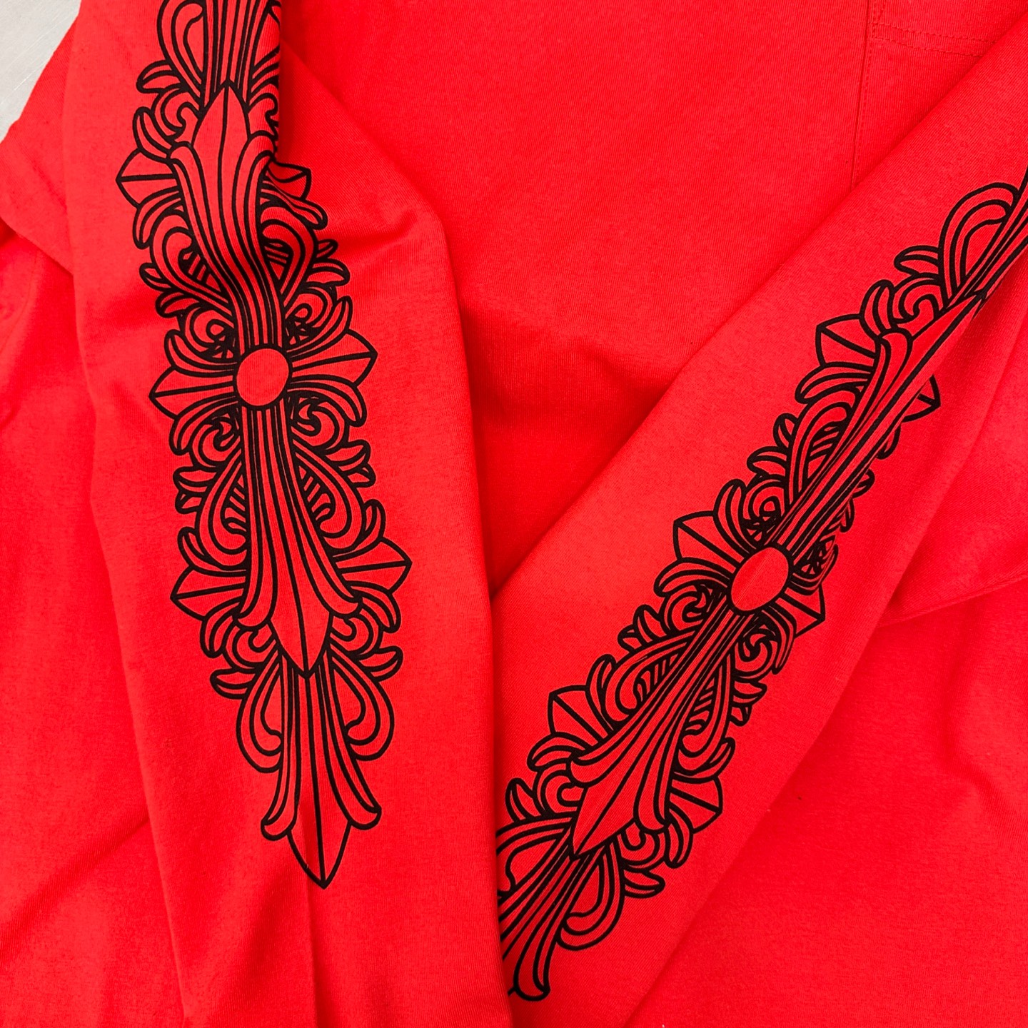 克罗心 ｜ 新款长袖t，成衣洗水吊磨工艺加6处印花，男女同款，尺码sml