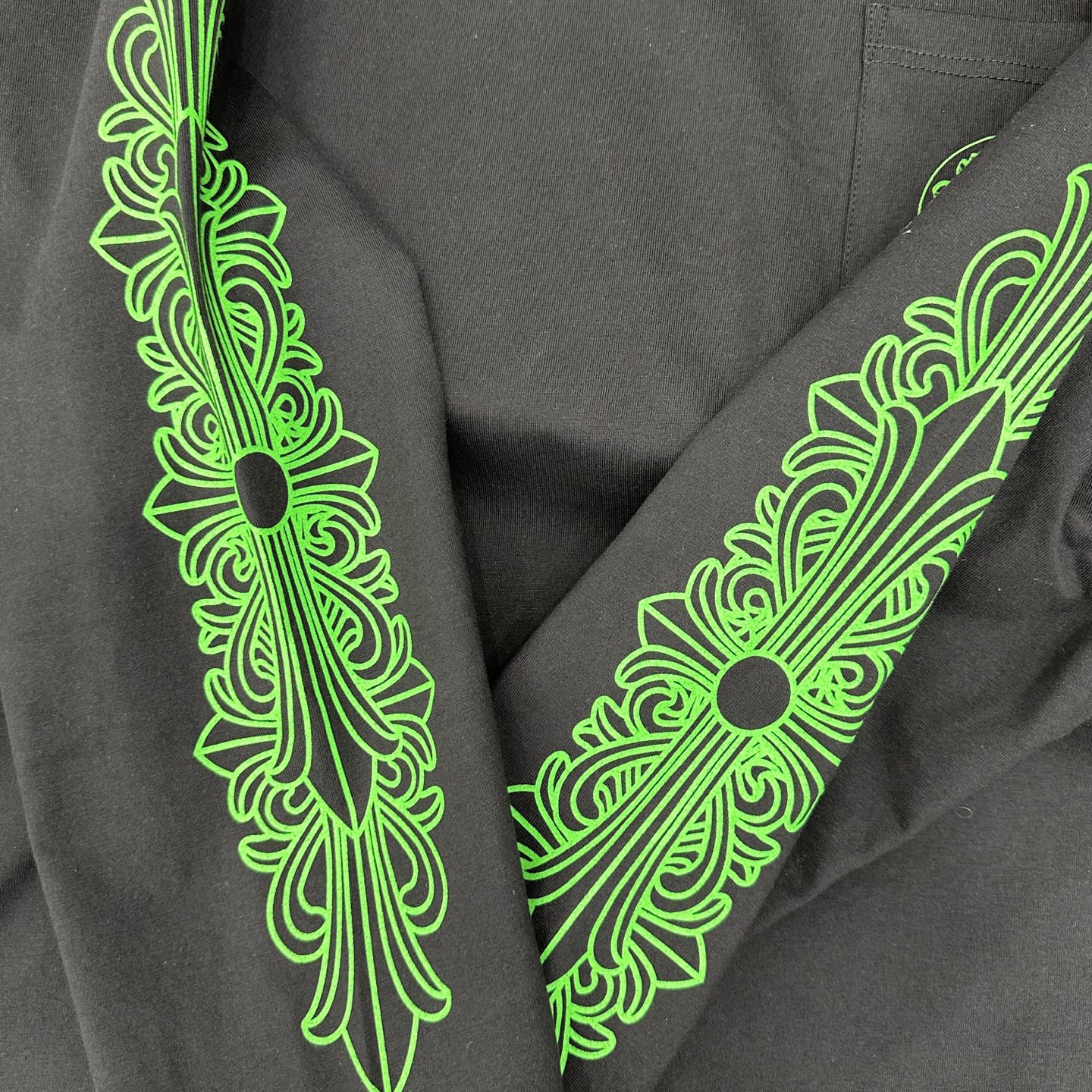 克罗心 ｜ 新款长袖t，成衣洗水吊磨工艺加6处印花，男女同款，尺码sml