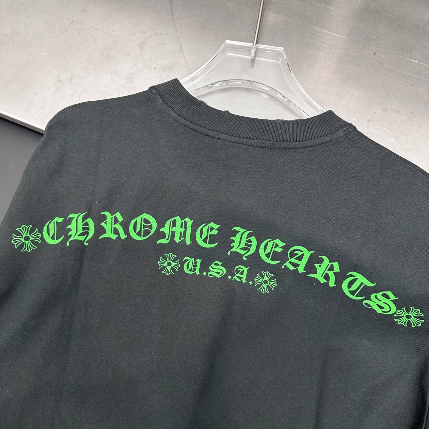 克罗心 ｜ 新款长袖t，成衣洗水吊磨工艺加6处印花，男女同款，尺码sml