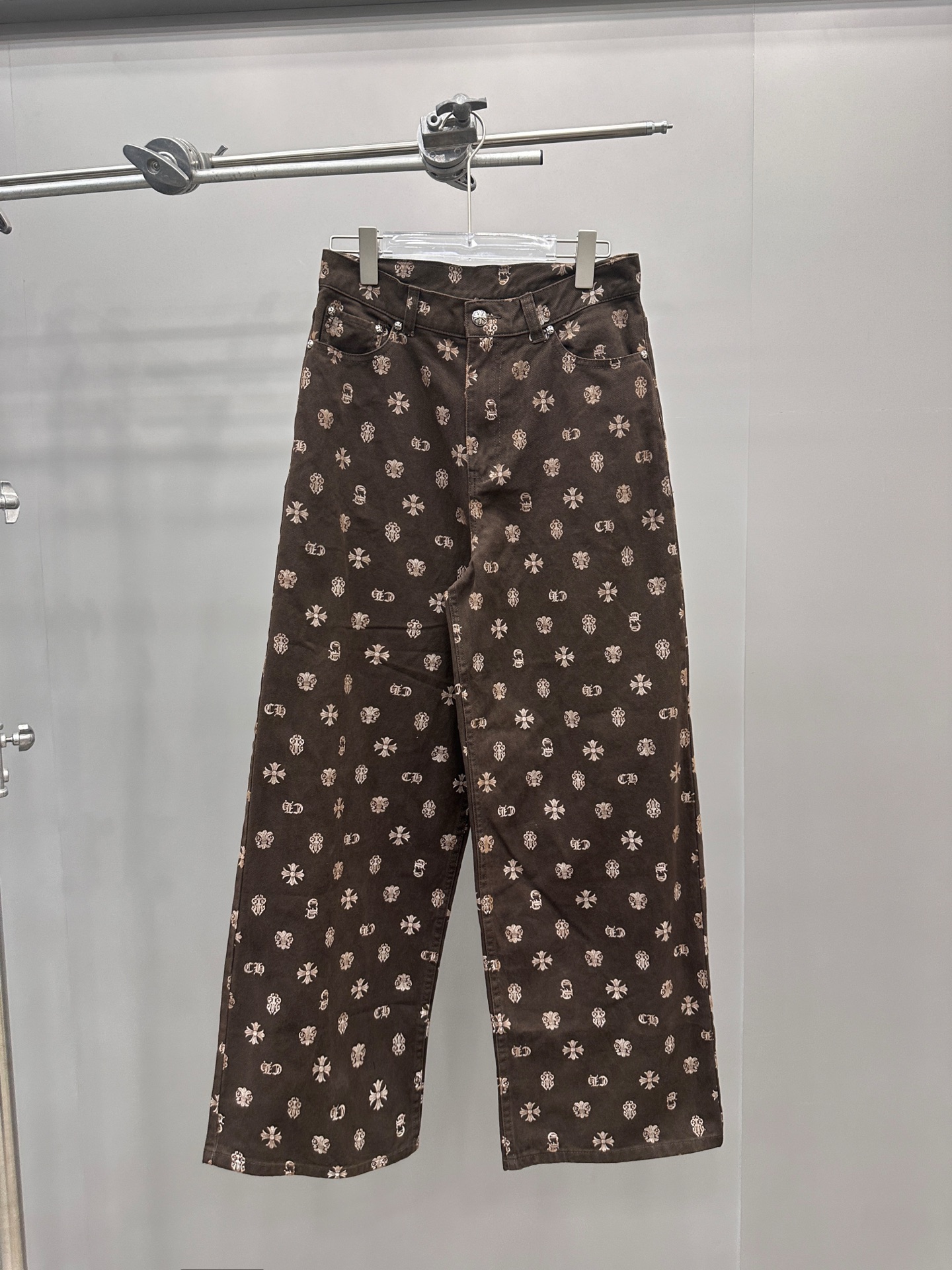 克罗心 ｜ 新款牛仔裤，成衣洗水坯布印花工艺，男女同款，尺码sml