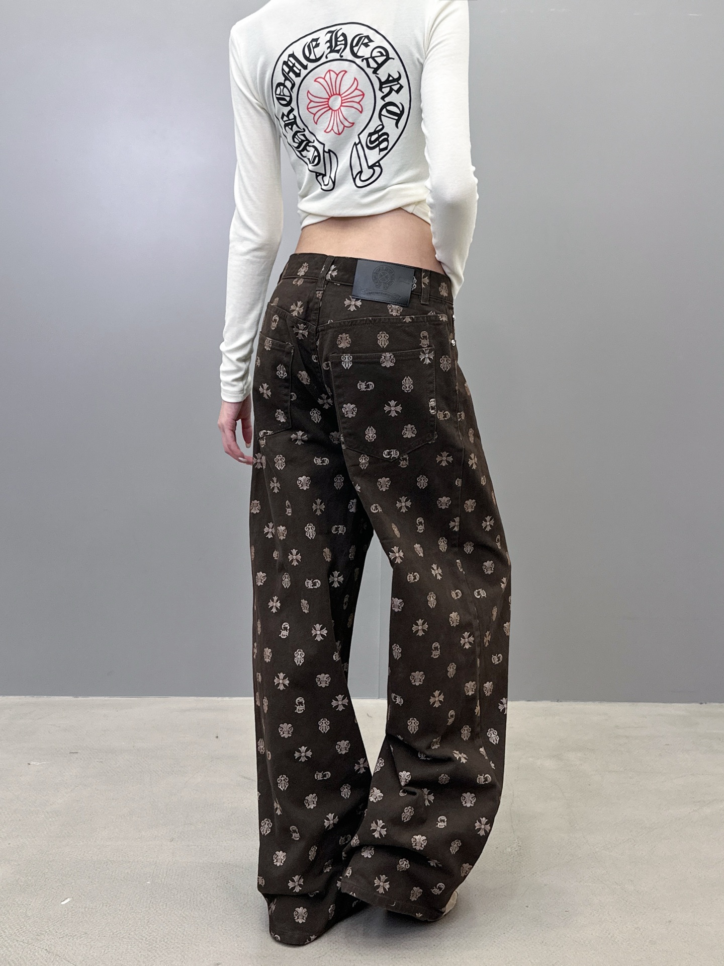 克罗心 ｜ 新款牛仔裤，成衣洗水坯布印花工艺，男女同款，尺码sml