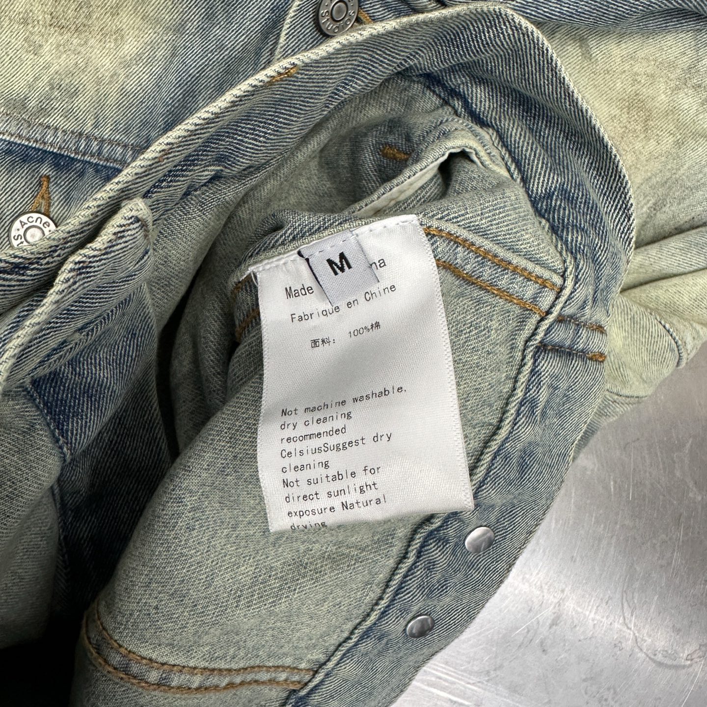 💰Acne ｜ 新款牛仔衣，成衣洗水泥浆工艺，时尚休闲，尺码sml