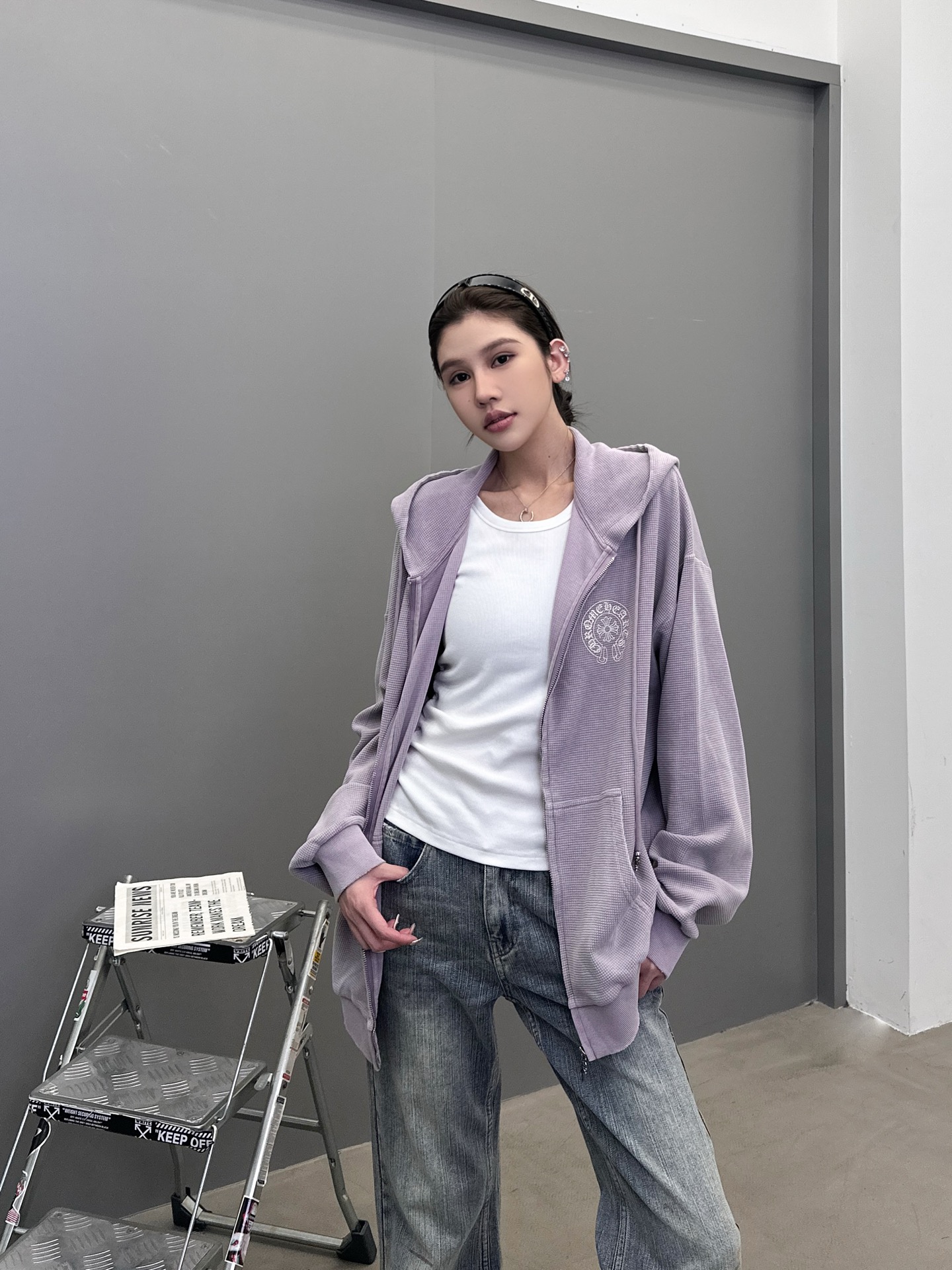 💰克罗心 ｜ 新款卫衣开衫，成衣洗水印花吊磨工艺，男女同款，尺码sml