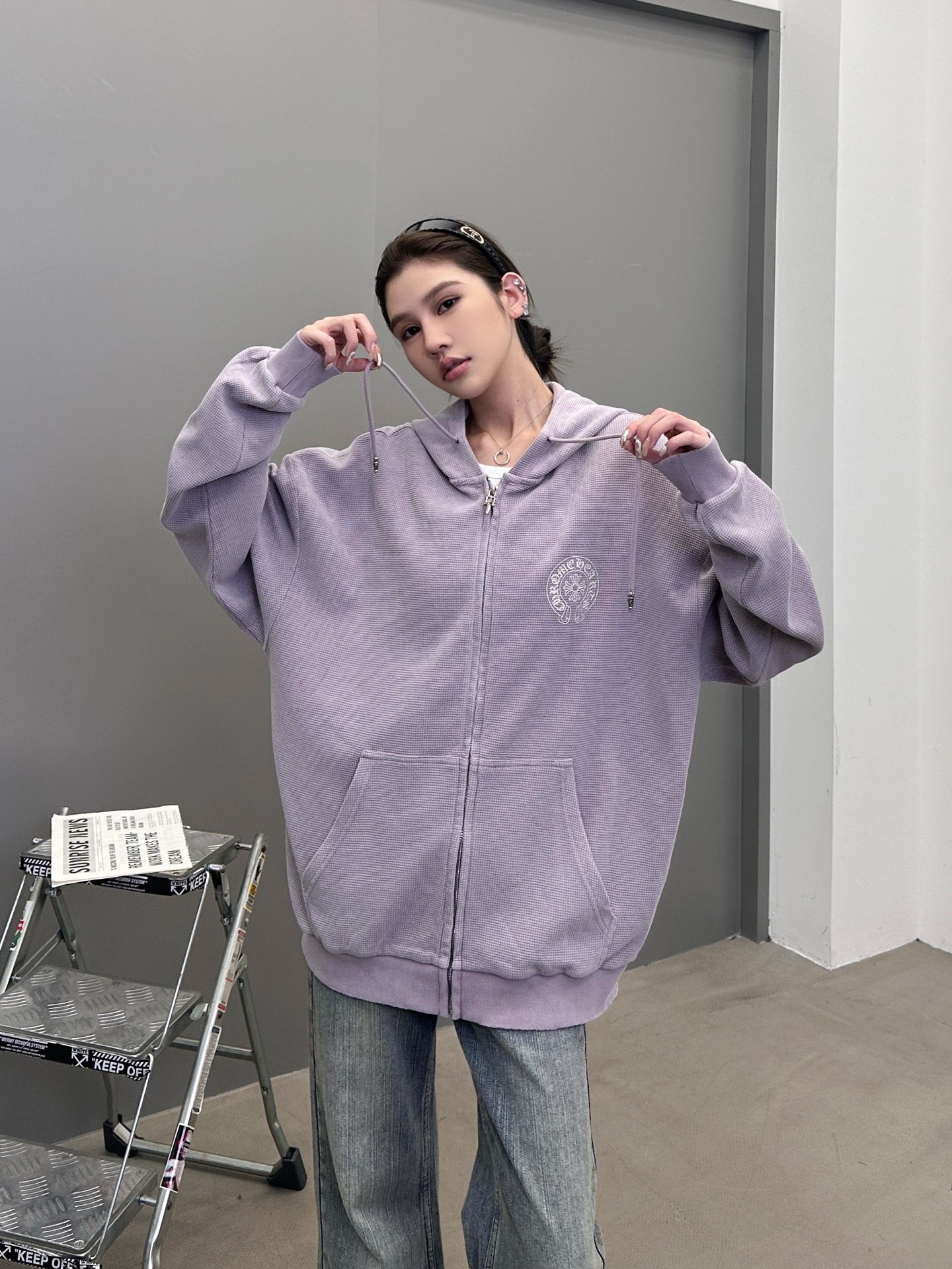 💰克罗心 ｜ 新款卫衣开衫，成衣洗水印花吊磨工艺，男女同款，尺码sml