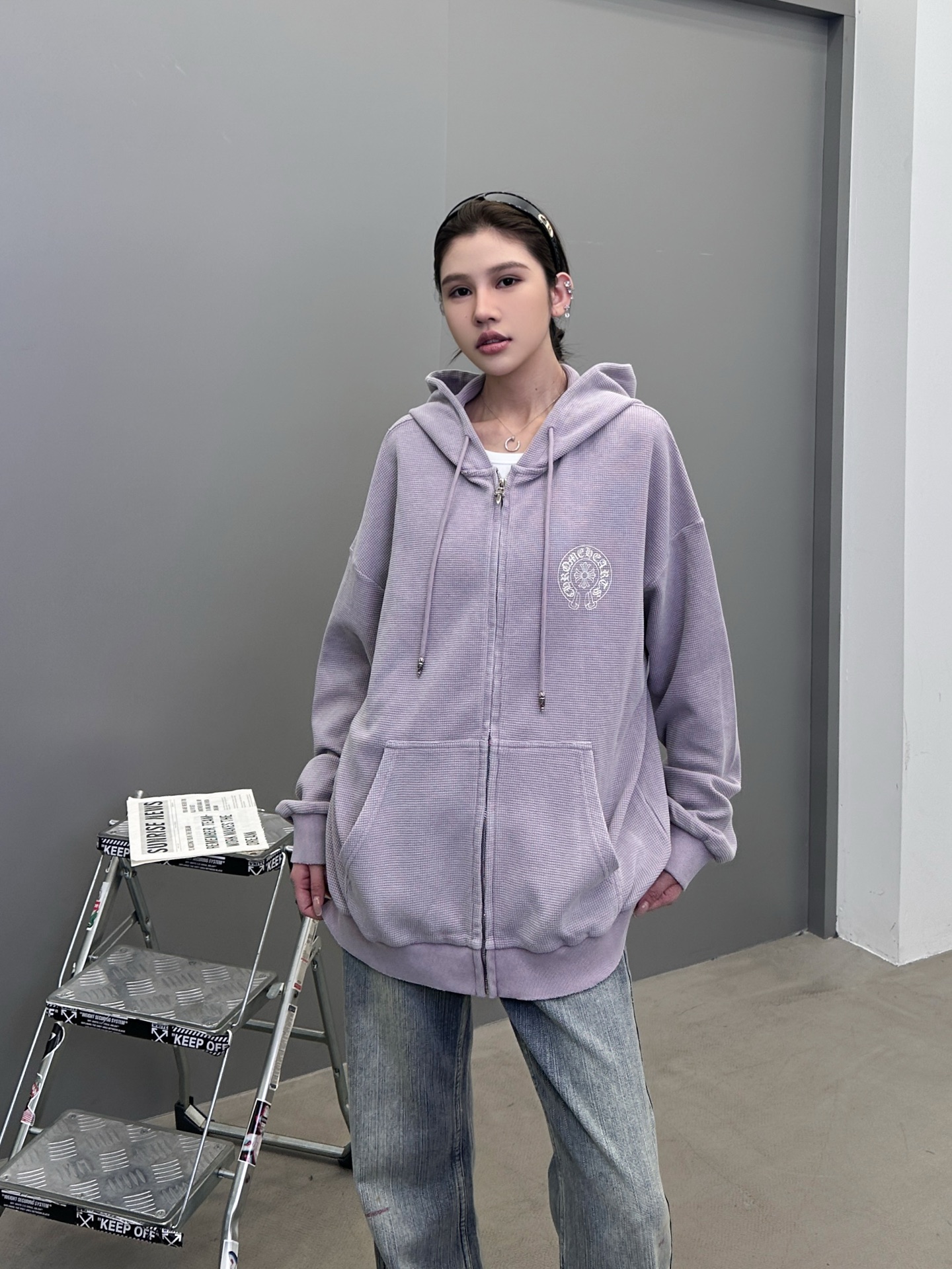 💰克罗心 ｜ 新款卫衣开衫，成衣洗水印花吊磨工艺，男女同款，尺码sml