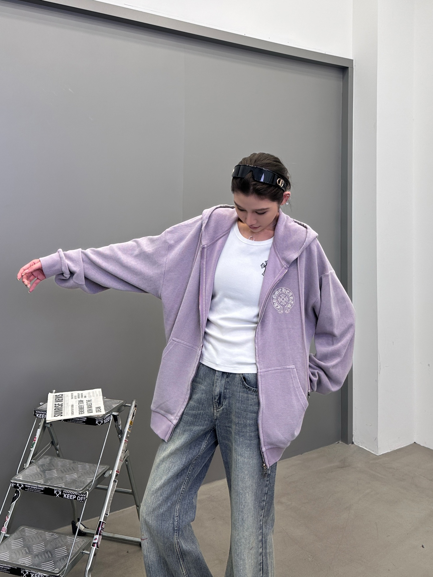 💰克罗心 ｜ 新款卫衣开衫，成衣洗水印花吊磨工艺，男女同款，尺码sml