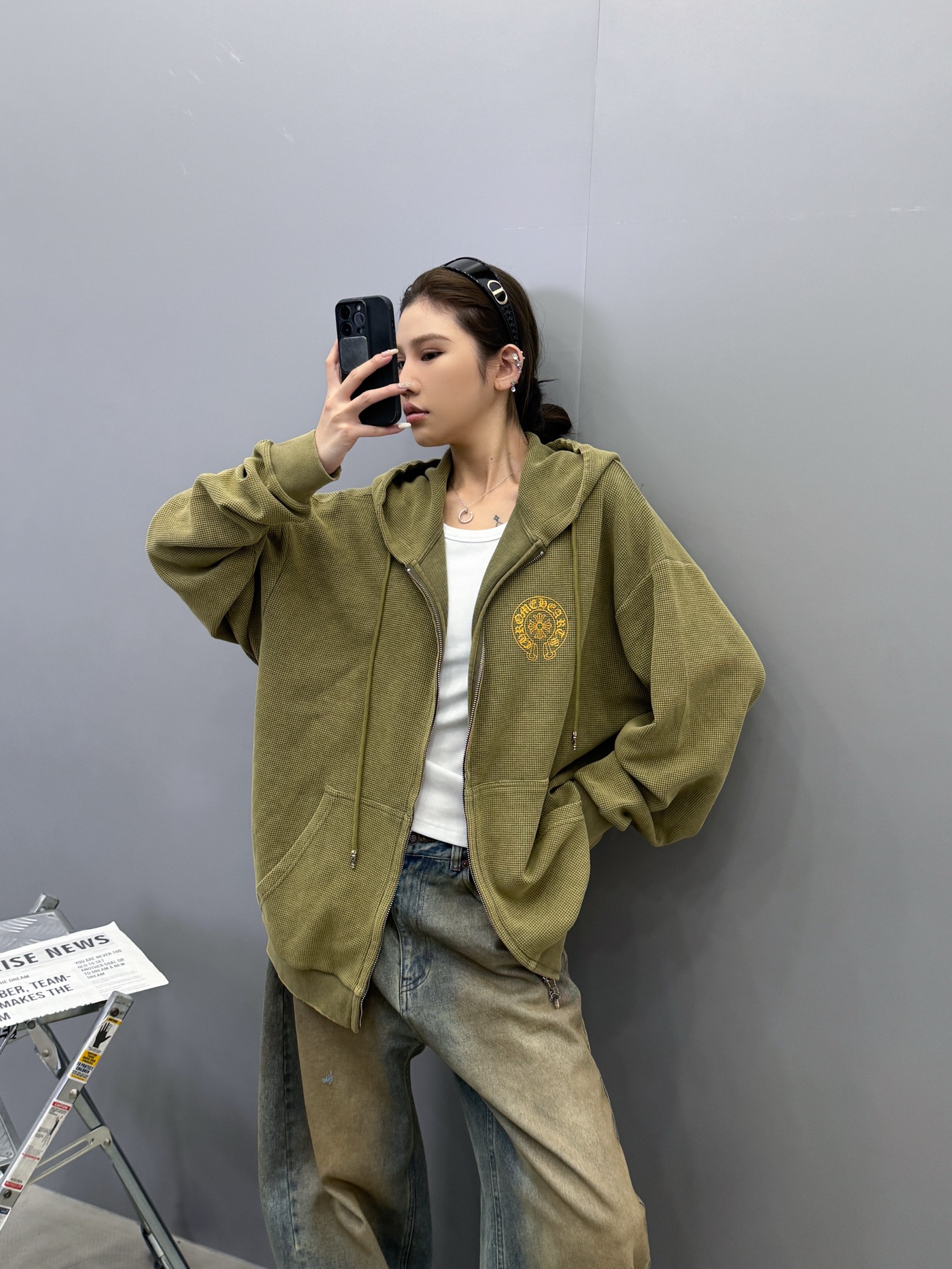 💰克罗心 ｜ 新款卫衣开衫，成衣洗水印花吊磨工艺，男女同款，尺码sml