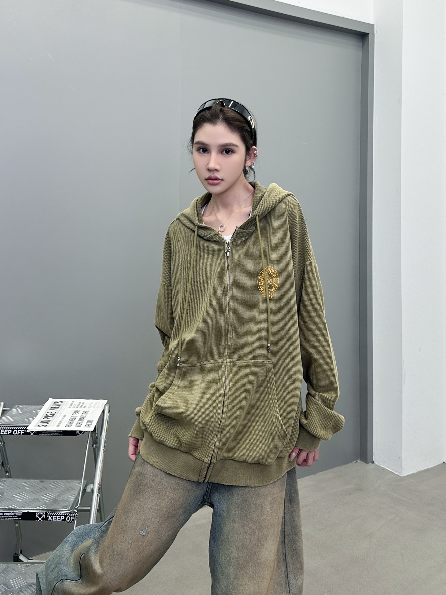 💰克罗心 ｜ 新款卫衣开衫，成衣洗水印花吊磨工艺，男女同款，尺码sml